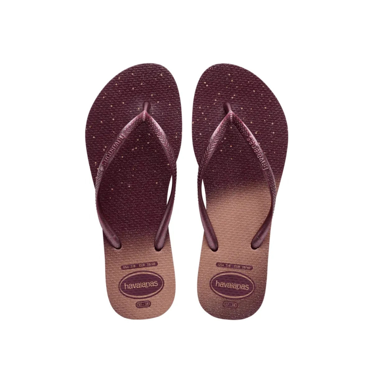 Purple glitter havaianas online