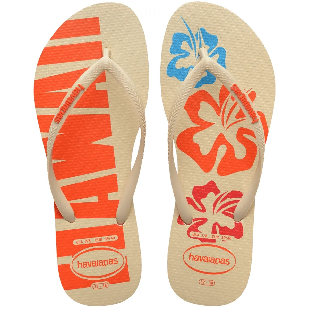 Havaianas Slim Postcard USA Sandal Women s Sunset Orange 11 12