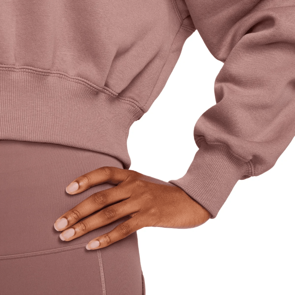 Nike Phoenix Fleece Cropped V-neck Top - Als.com