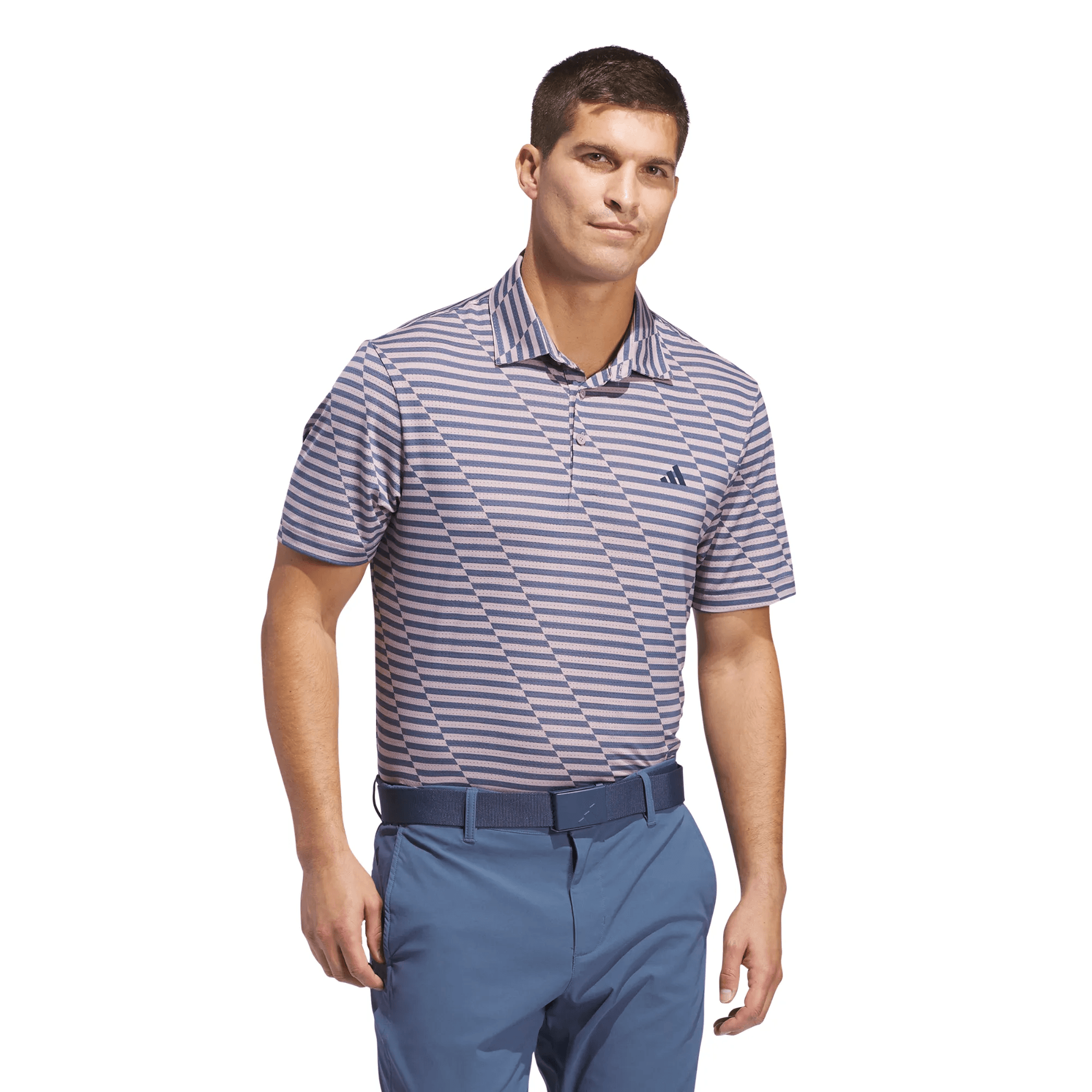 adidas striped polo
