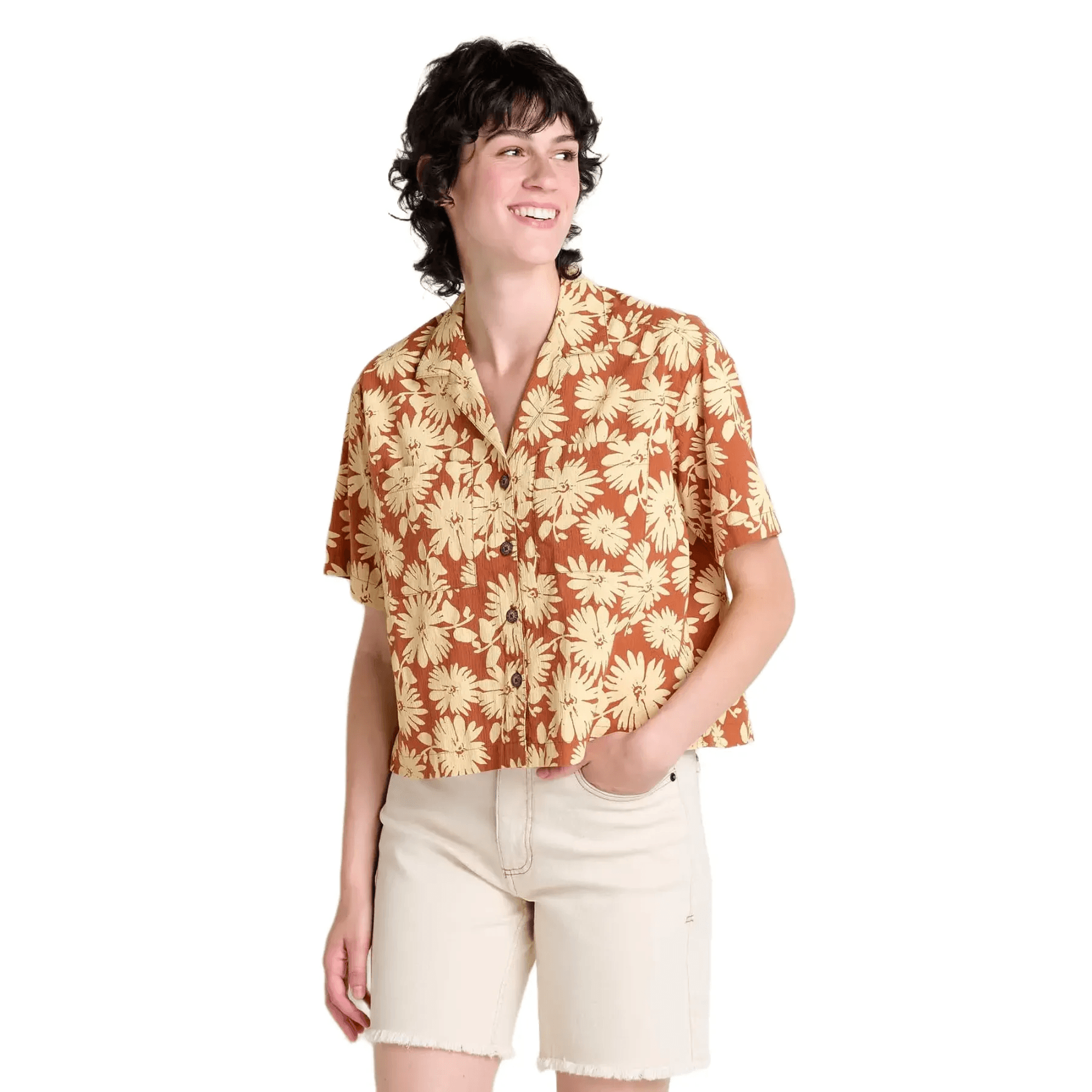 売れ筋商品|||ドード アンドコー カットソー トップス レディース Fletcher Short-Sleeve Shirt - Women's Barley Floral Print Toad & Co. Fletcher Short Sleeve Shirt - Women's - Als.com
