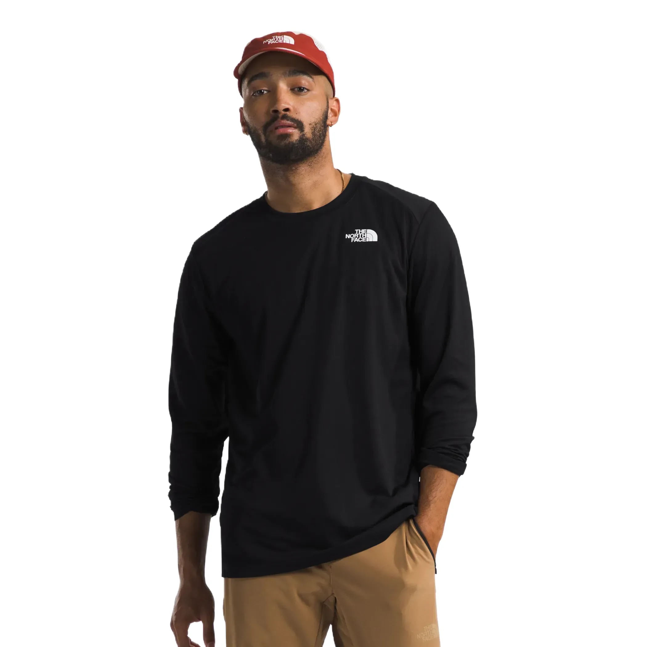 ★THE NORTH FACE★M'S SHADOW L/S R/TEE★ The North Face Men's Shadow Short-Sleeve Tee, TNF Black