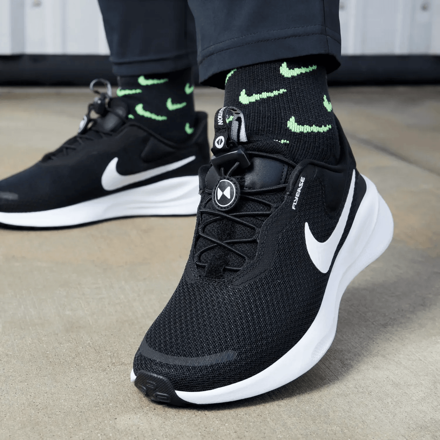 nike black revolution shoes