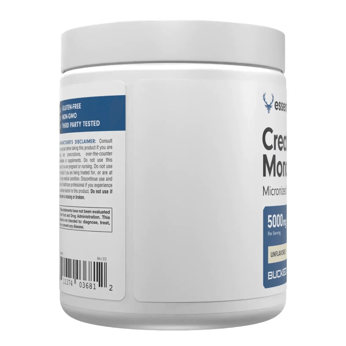 Bucked Up Creatine Monohydrate - No Flavor Unflavored 50 Servings