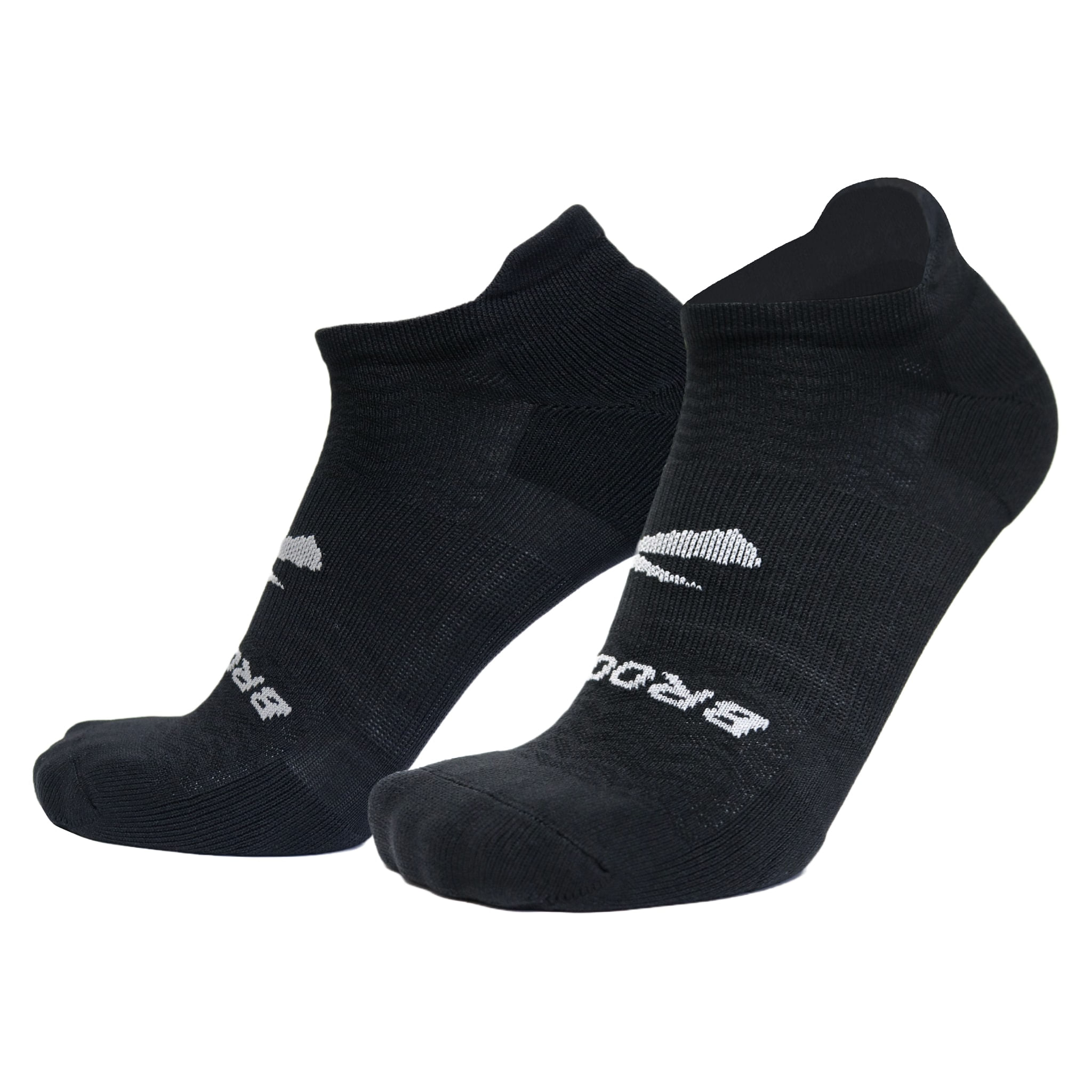 Brooks Run-In No Show Sock (6 Pack) - Asphalt / White / Black S