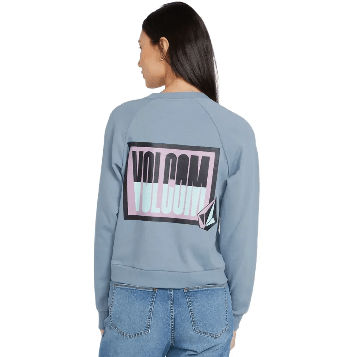 Volcom Truly Deal Crew Sweatshirt - Women's - Washed Blue M