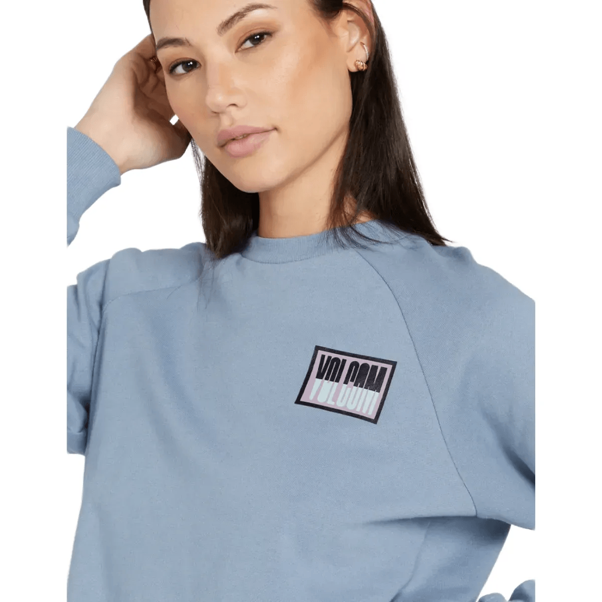 Volcom Truly Deal Crew Sweatshirt - Women's - Washed Blue M