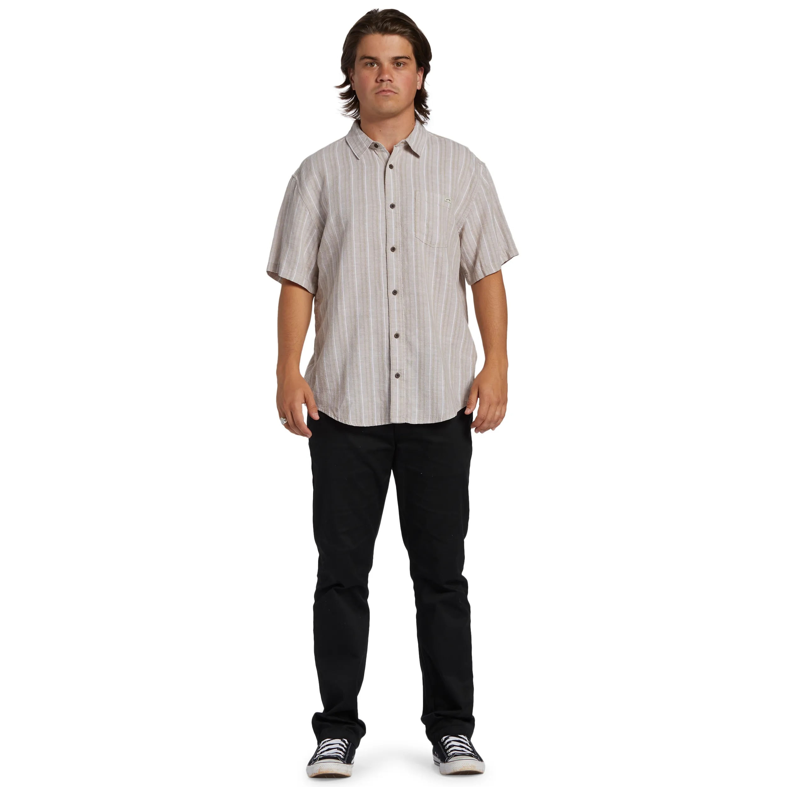 Billabong All Day Stripe Short Sleeve Woven Shirt - Men's