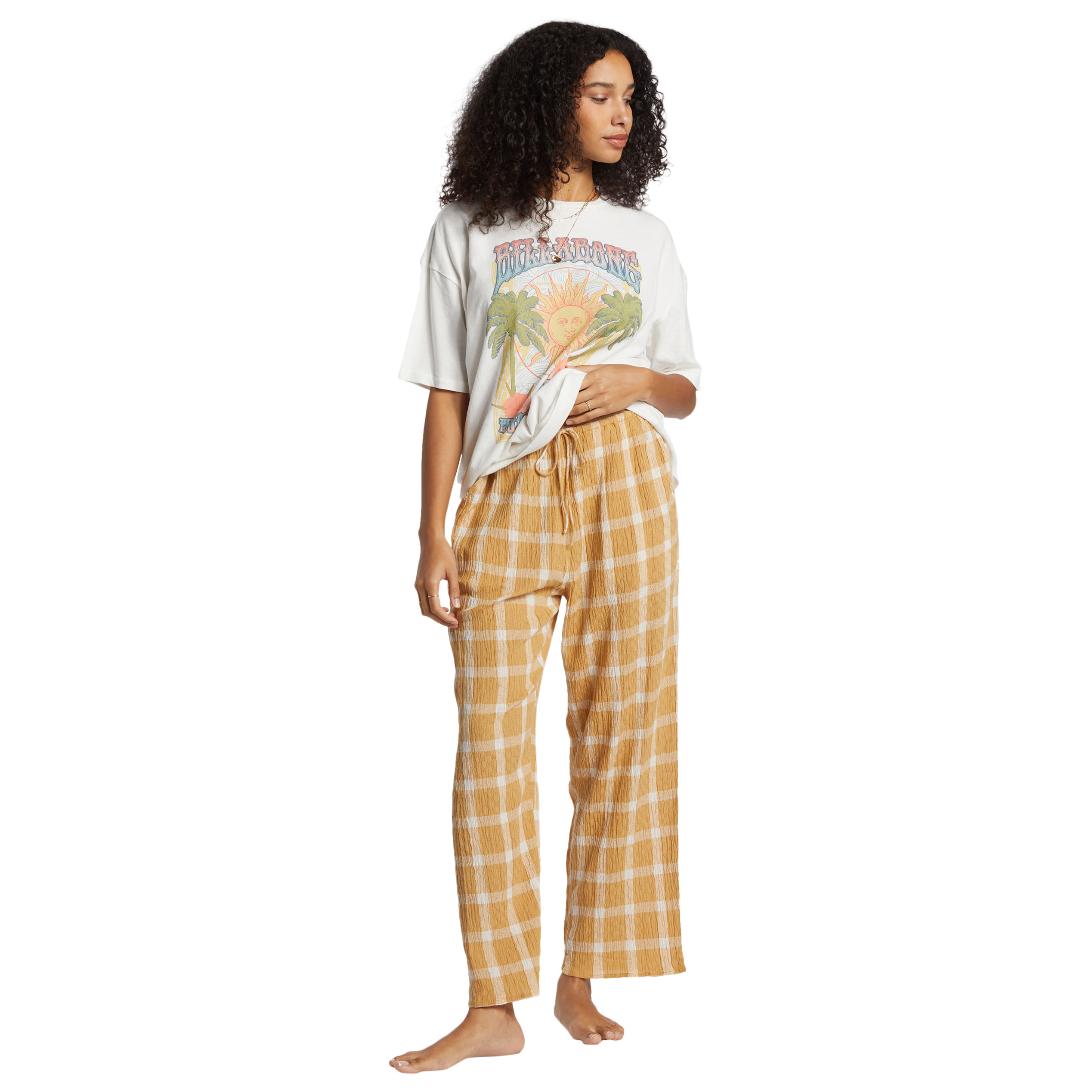 TBPR 23S/S WAVY PLAID BALLOON PANTS