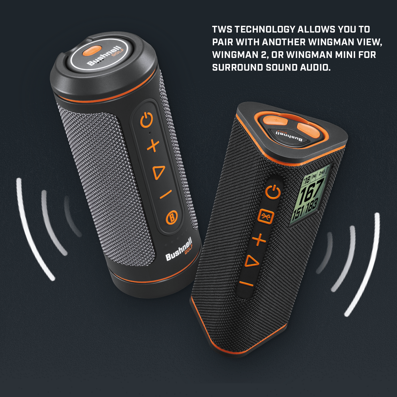 Bushnell Wingman View Golf Cart Speaker with Screen