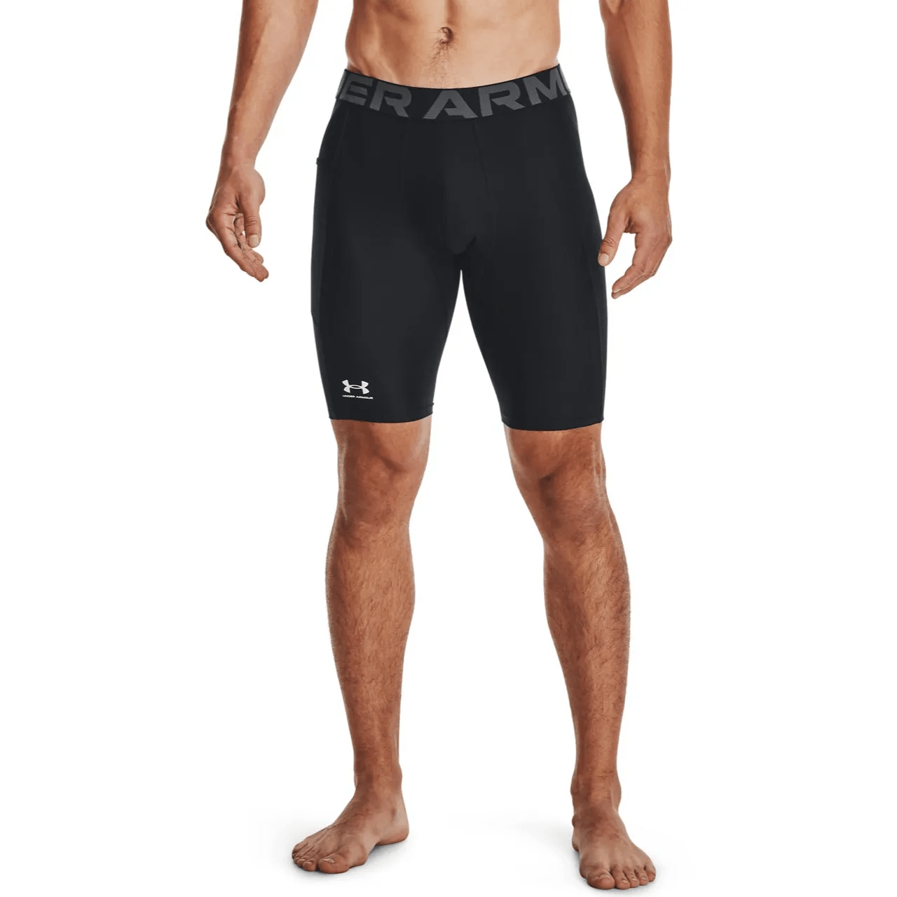 Under Armour HeatGear Pocket Long Short - Men's - Black, White XXL 9" Inseam – image 3 of 7
