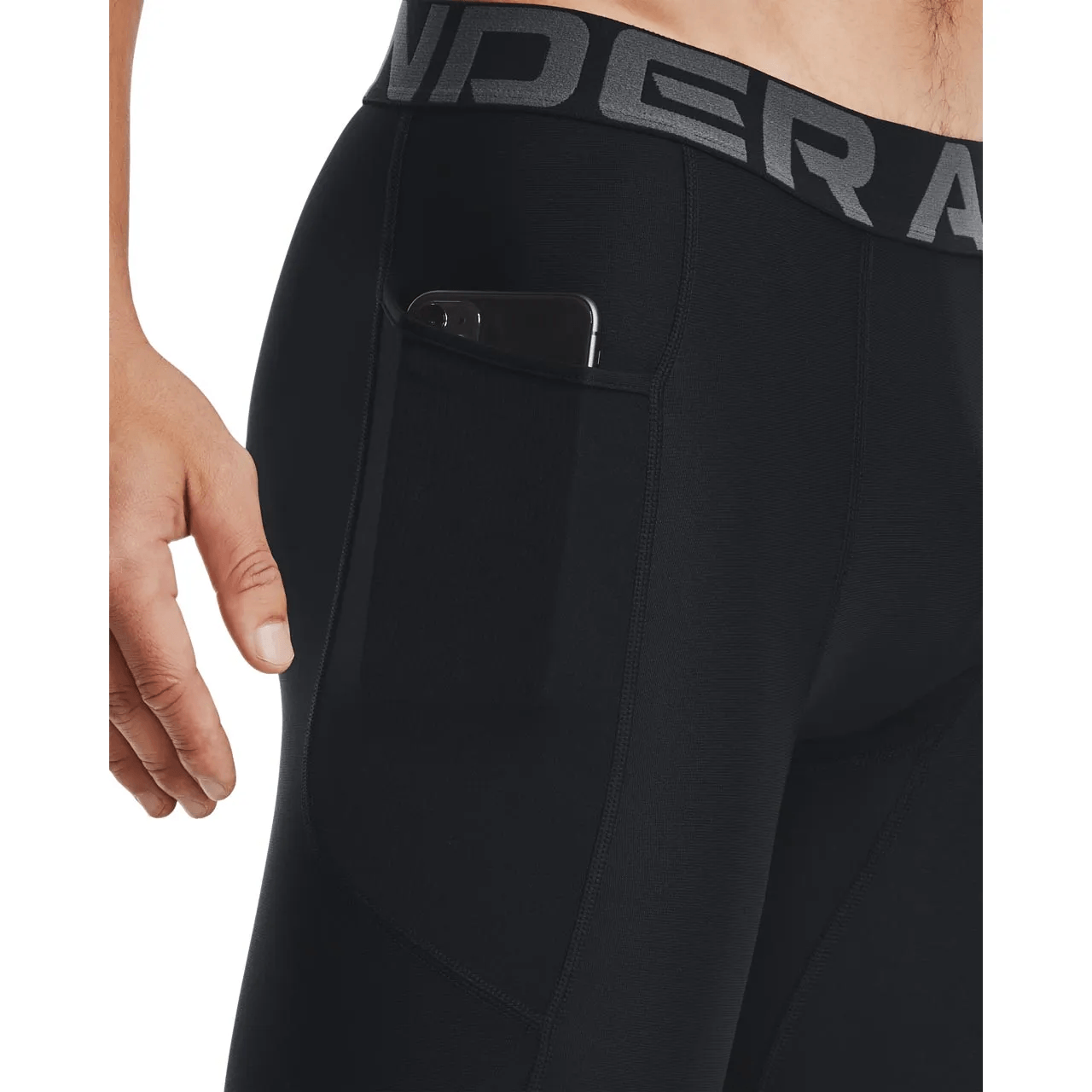 Under Armour HeatGear Pocket Long Short - Men's - Black, White XXL 9" Inseam – image 5 of 7