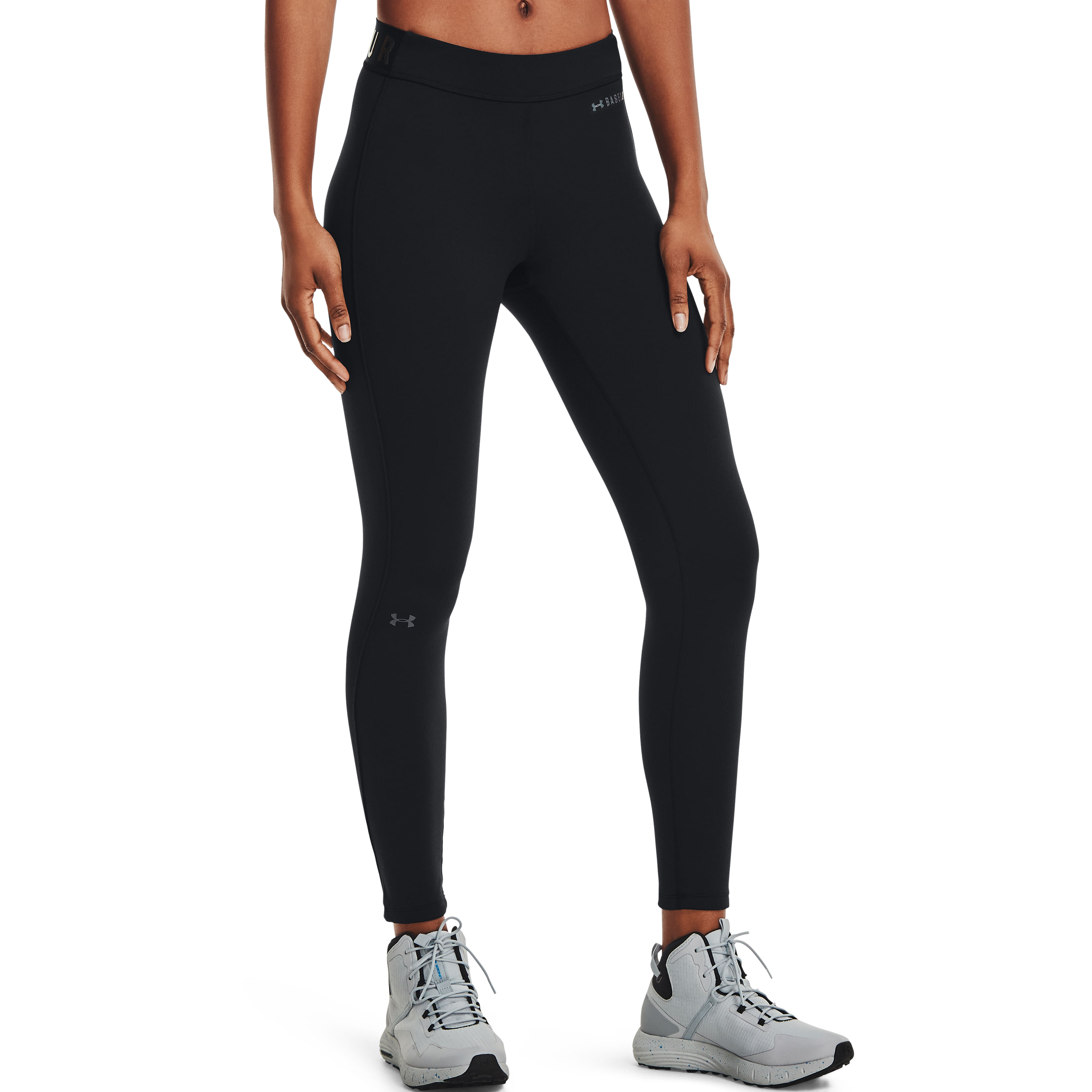 Under Armour ColdGear Base 3.0 Leggings - Women's - Black / Pitch Gray L