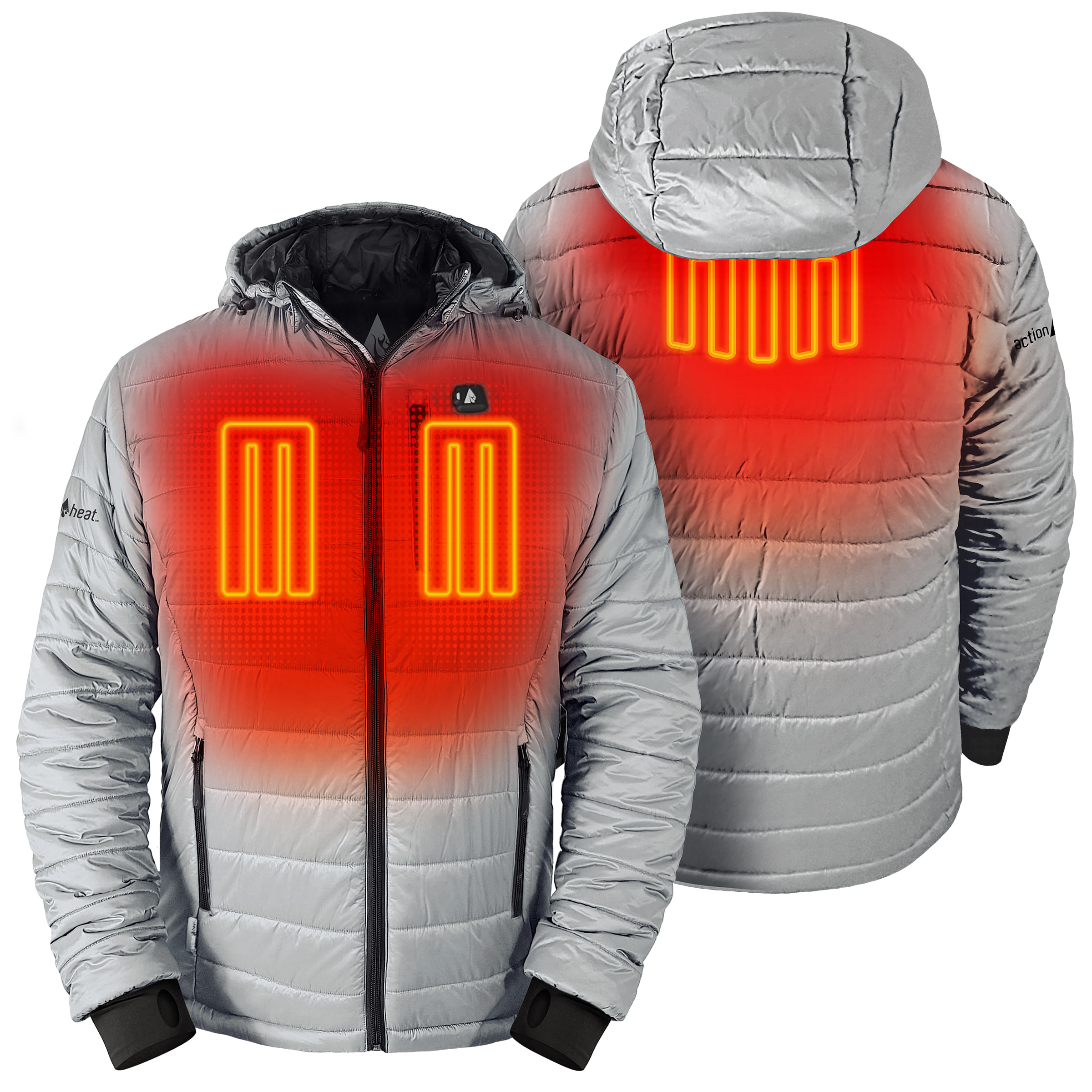 ActionHeat 5V Battery Heated Puffer Jacket w/ Hood Men's