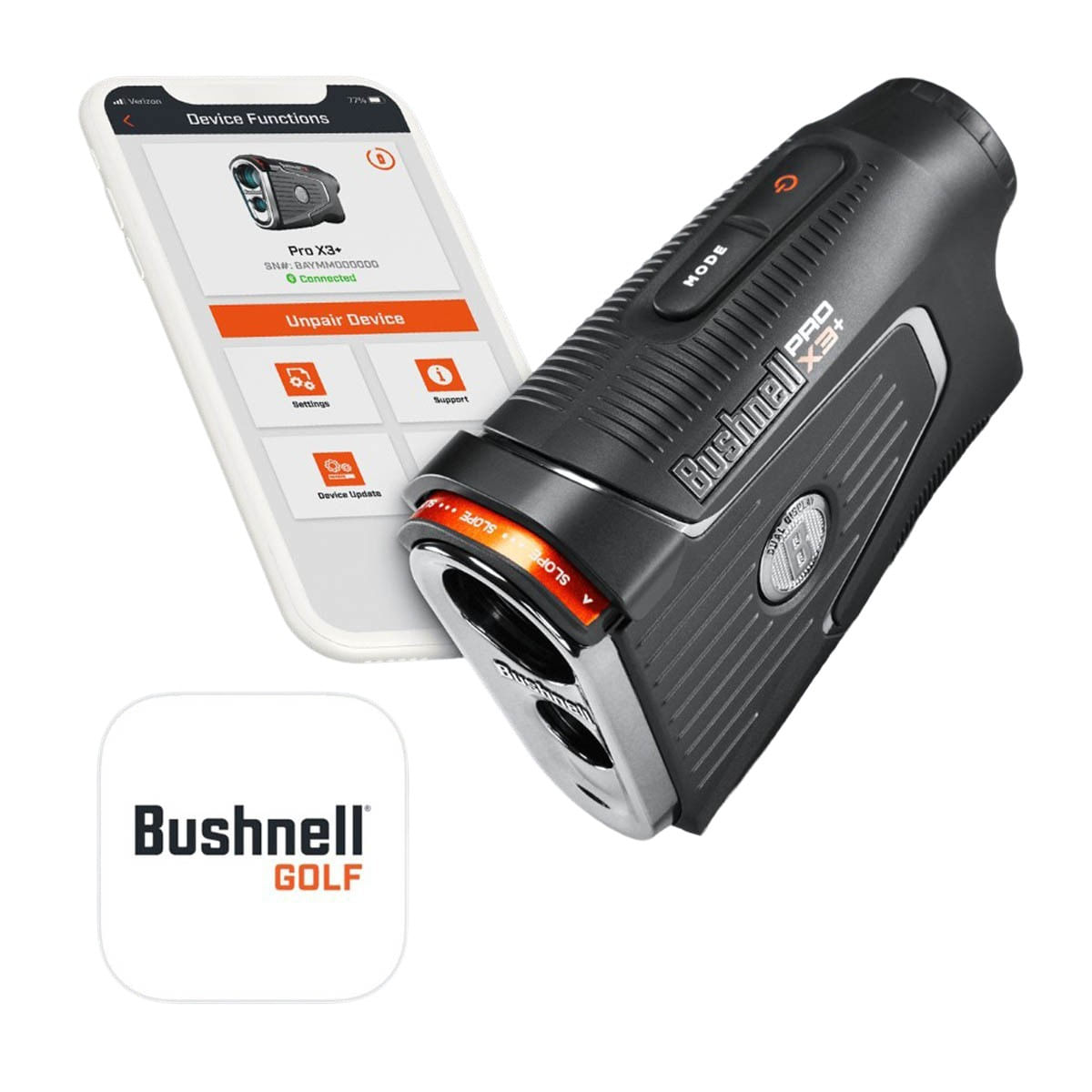 Bushnell Golf Pro X3+ Laser Rangefinder - Black