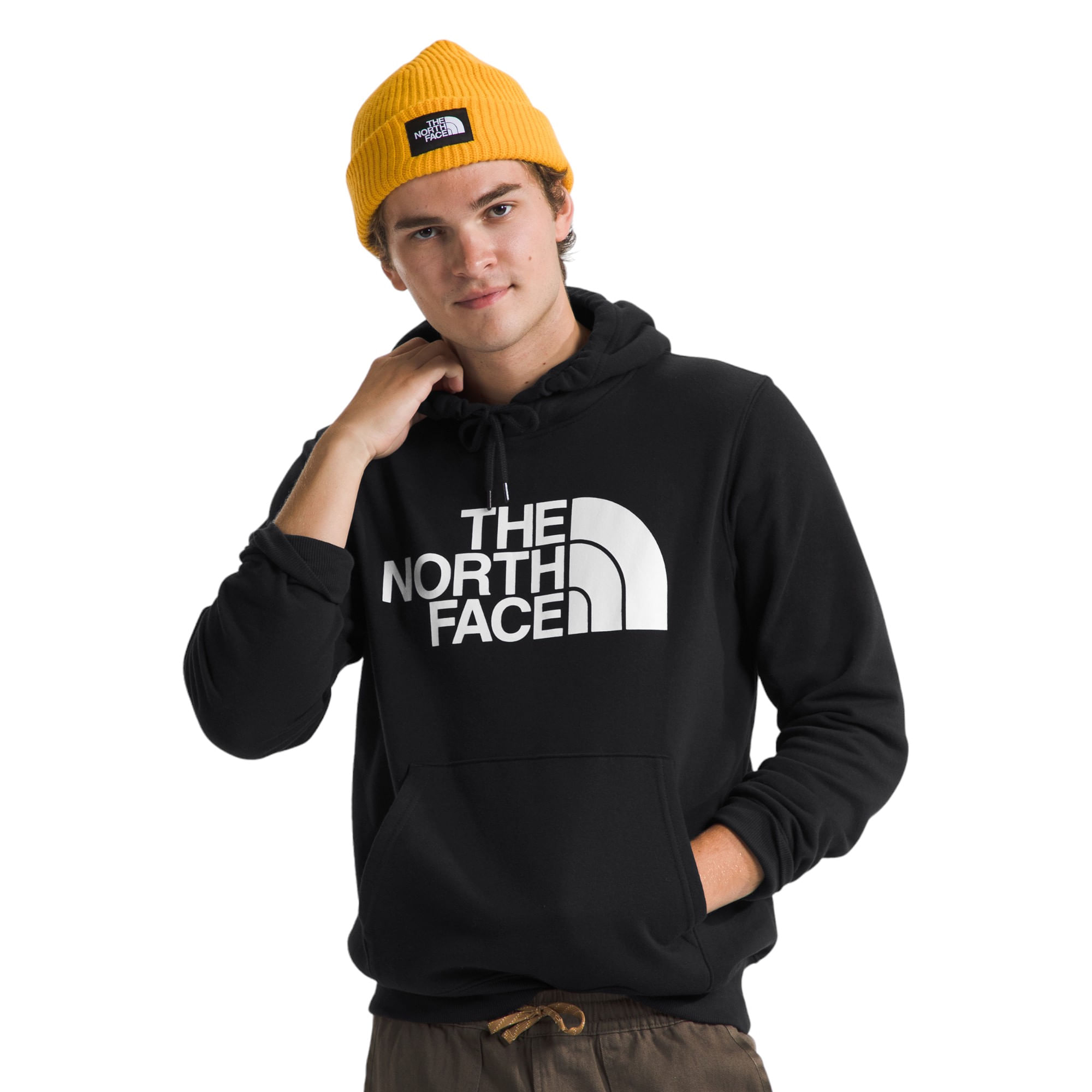 NEW The North orders Face Half Dome Pullover Men’s Hoodie Size Small Black White Logo