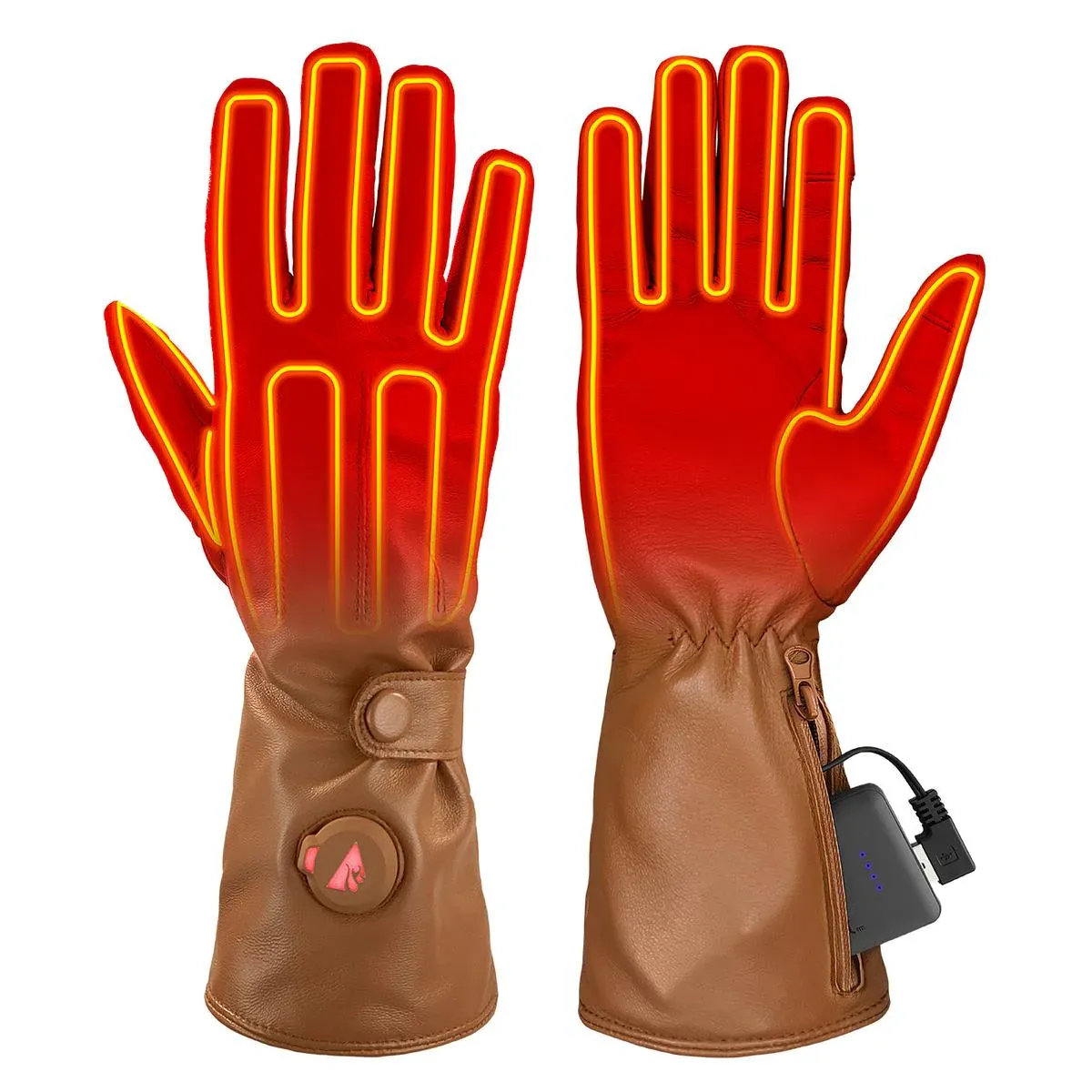 HOMPRE 電熱heated gloves XLサイズ ActionHeat 5V Battery Heated Leather Dress Glove - Women's - Als.com