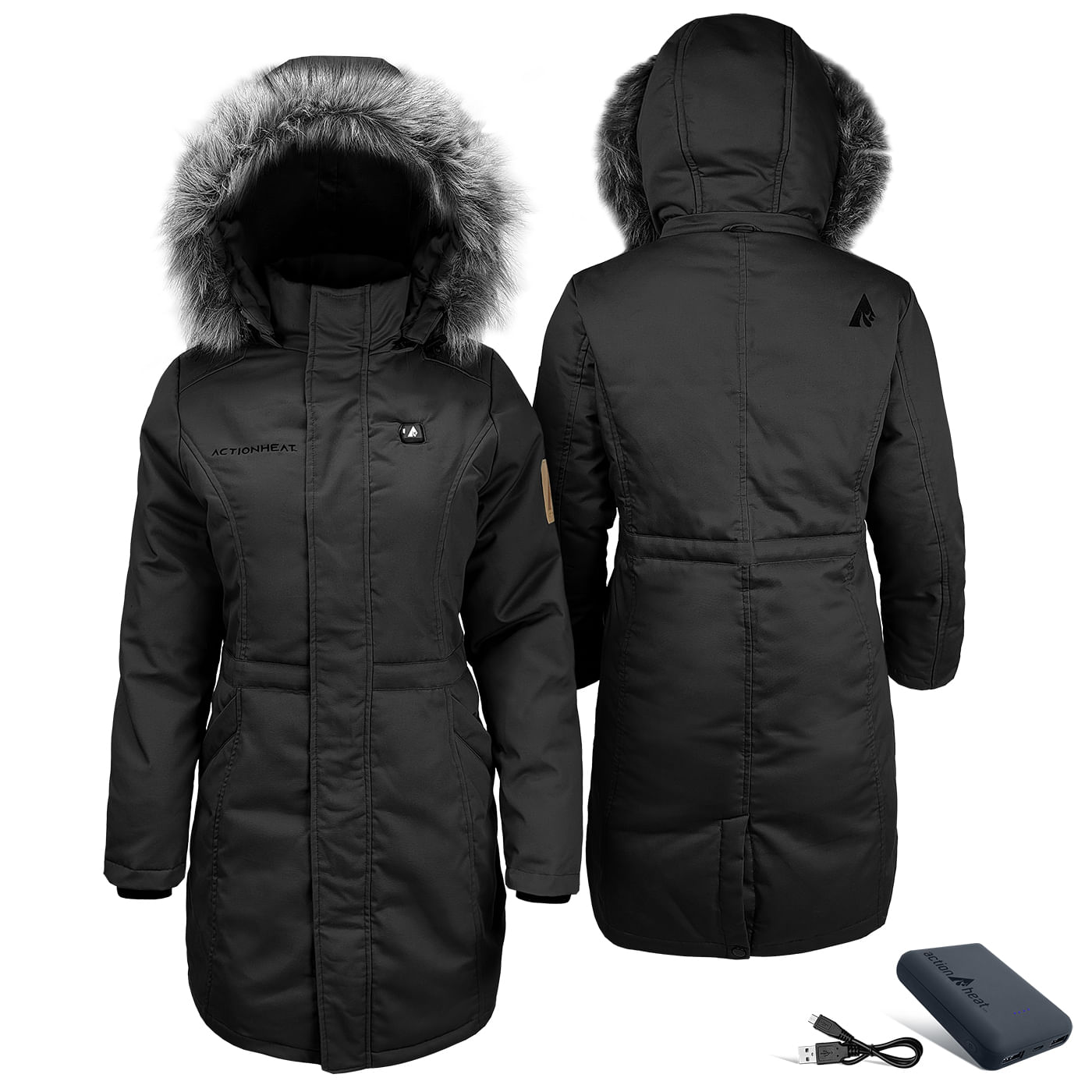 ActionHeat 5V Battery Heated Parka - Women's - Black XS