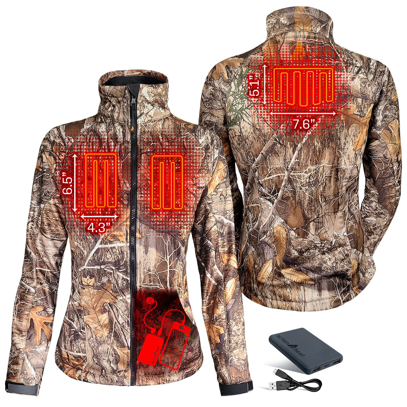 ActionHeat 5V Real Tree Camo Heated Jacket - Women's - Als.com