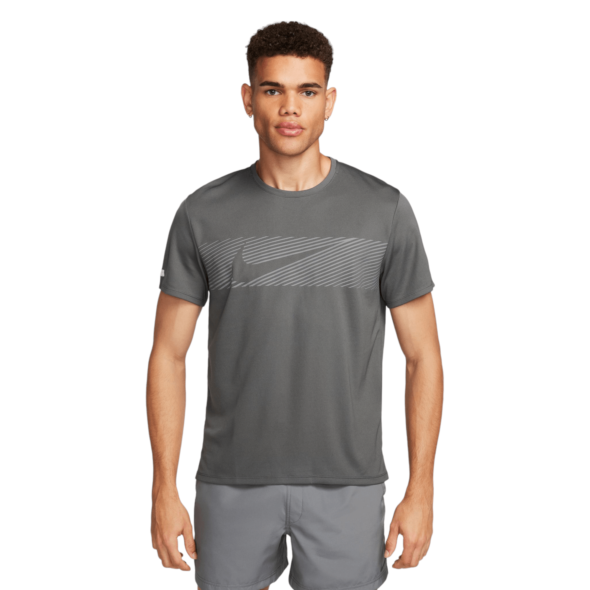 ■Nike■ Mylar Flash Dry Fit UV Short Sleeve Running Top M S Nike Miler Flash Dri-FIT UV Short-Sleeve Running Top - Men's