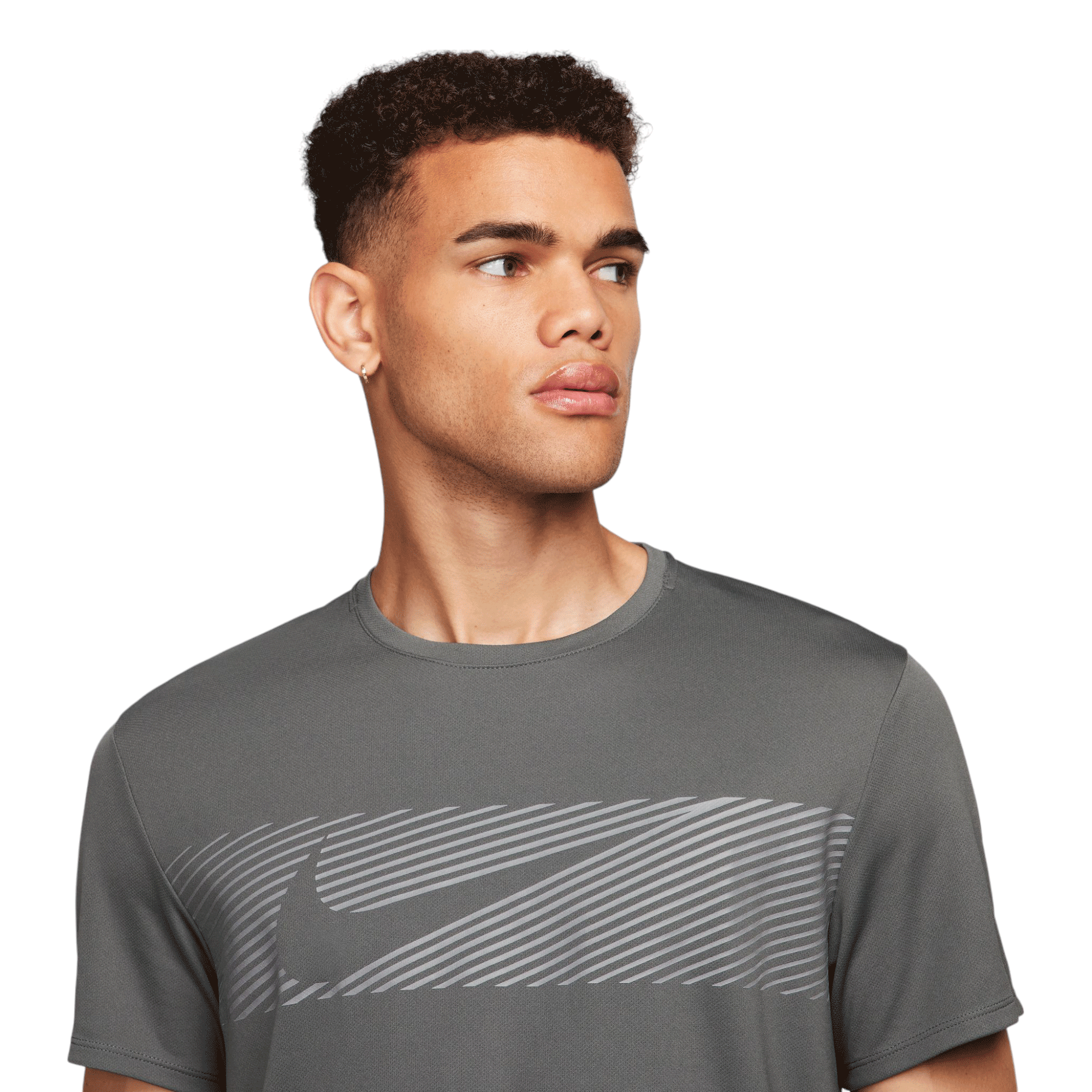 ★ Nike★ Mylar Flash Dry Fit UV Short Sleeve Running Top M Nike Miler Flash Men's Dri-FIT UV Short-Sleeve Running Top