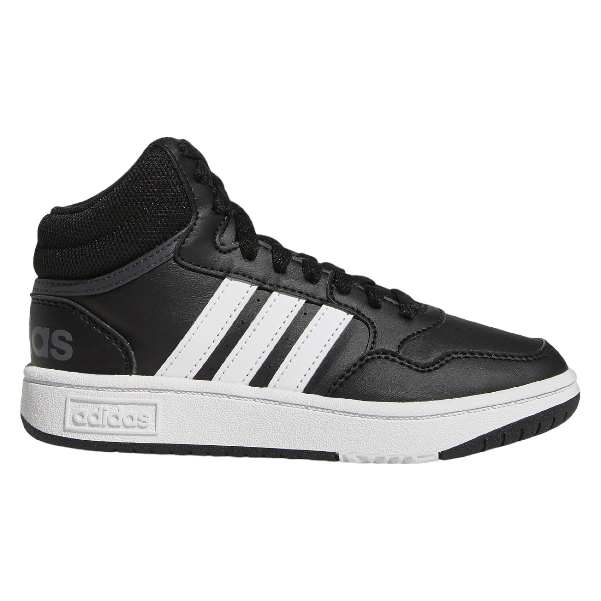 Adidas Youth Hoops Mid 3.0 Shoes Black White Grey