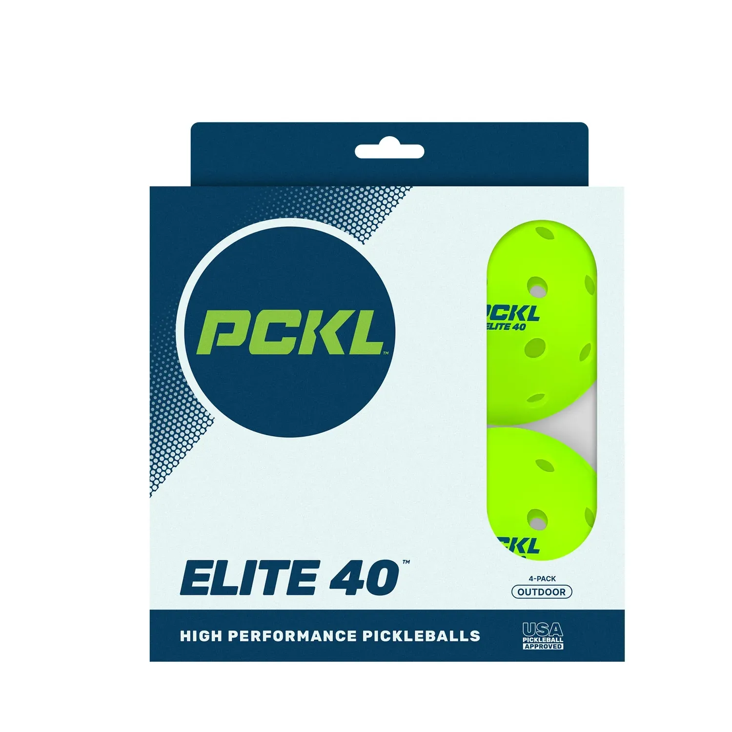 PCKL Pickleball Elite 40 Pickleballs - Neon Green 50 Pack