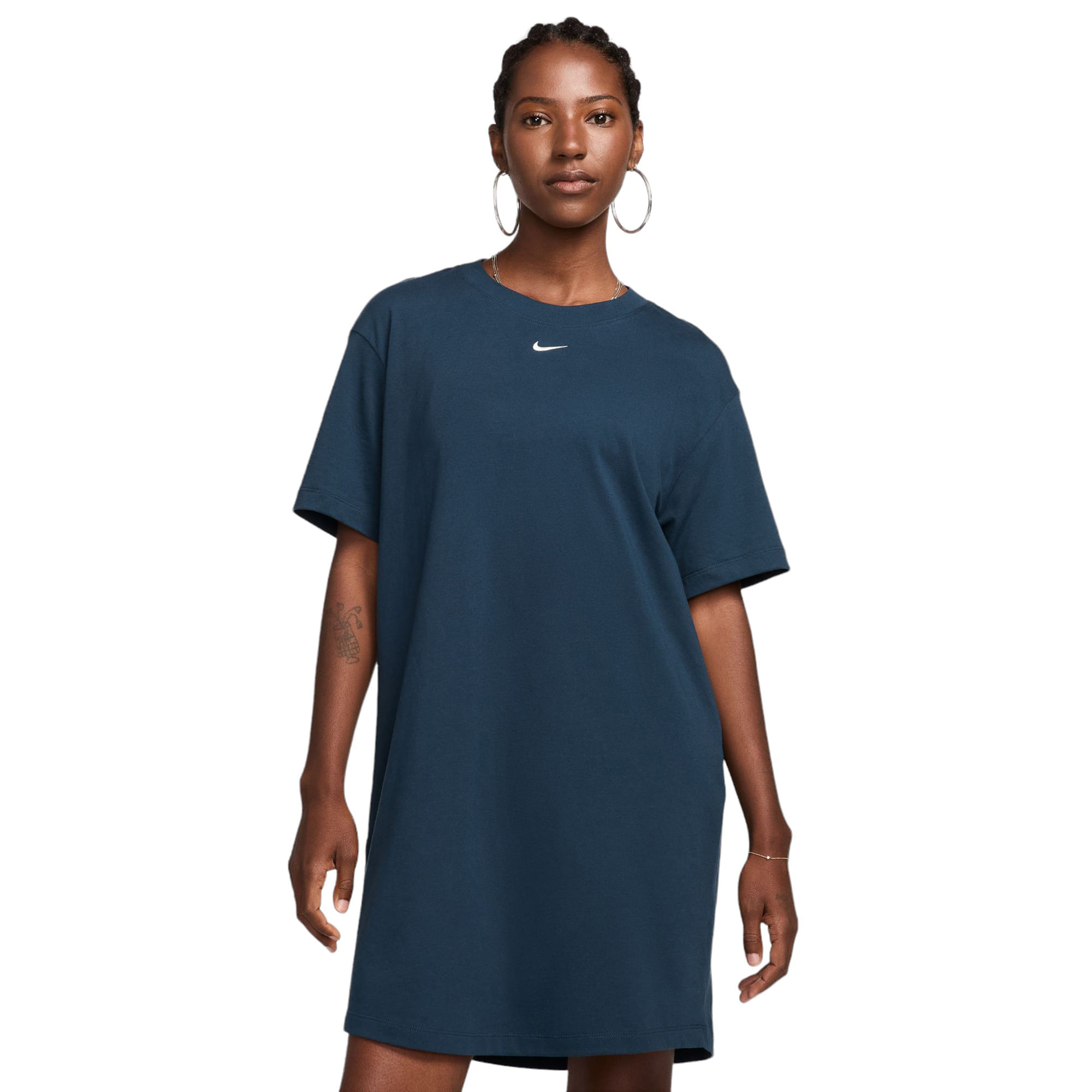 Nike Sportswear Essential Short Sleeve T Shirt Dress Women s Als