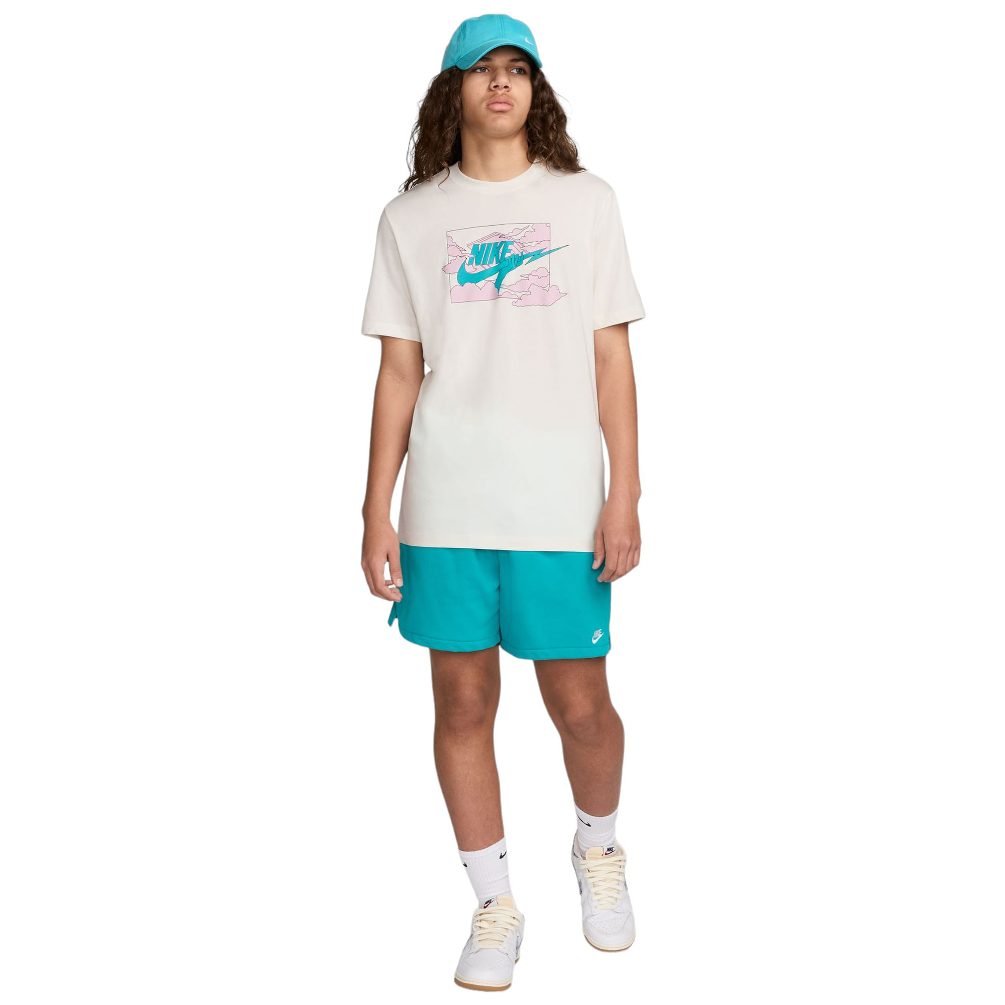 ★人気★ NIKE MEN'S LETTERED SHORT SLEEVE T-SHIRT Sail Nike Reissue T-Shirt - Sail | Always in Colour