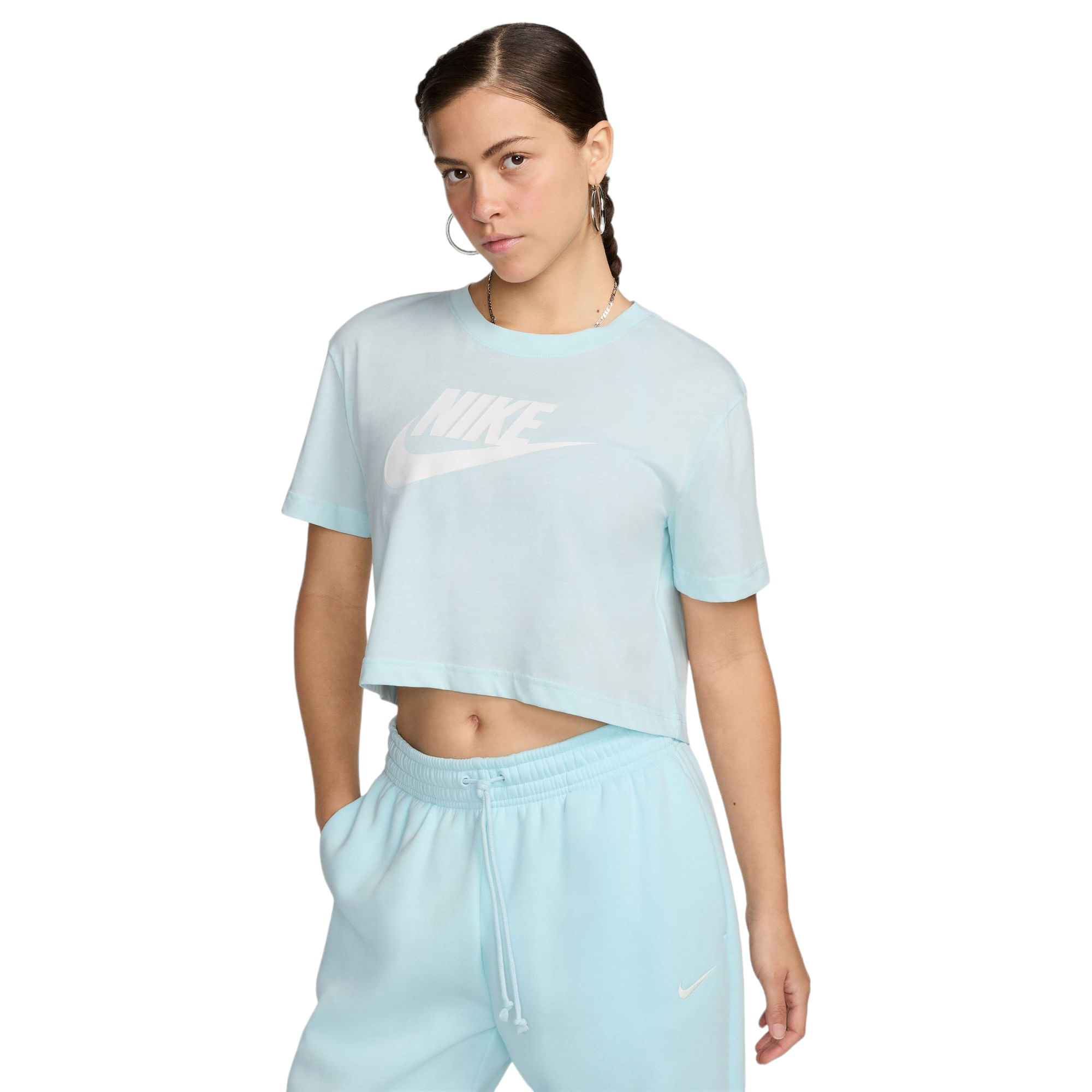 (取寄) ナイキ レディース スポーツウェア エッセンシャル クラブ クロップド ロゴ T-シャツ Nike women Sportswear Essential Club Cropped Logo T-shirt Nike Womens Sportswear Essential Cropped Logo Short Sleeve T