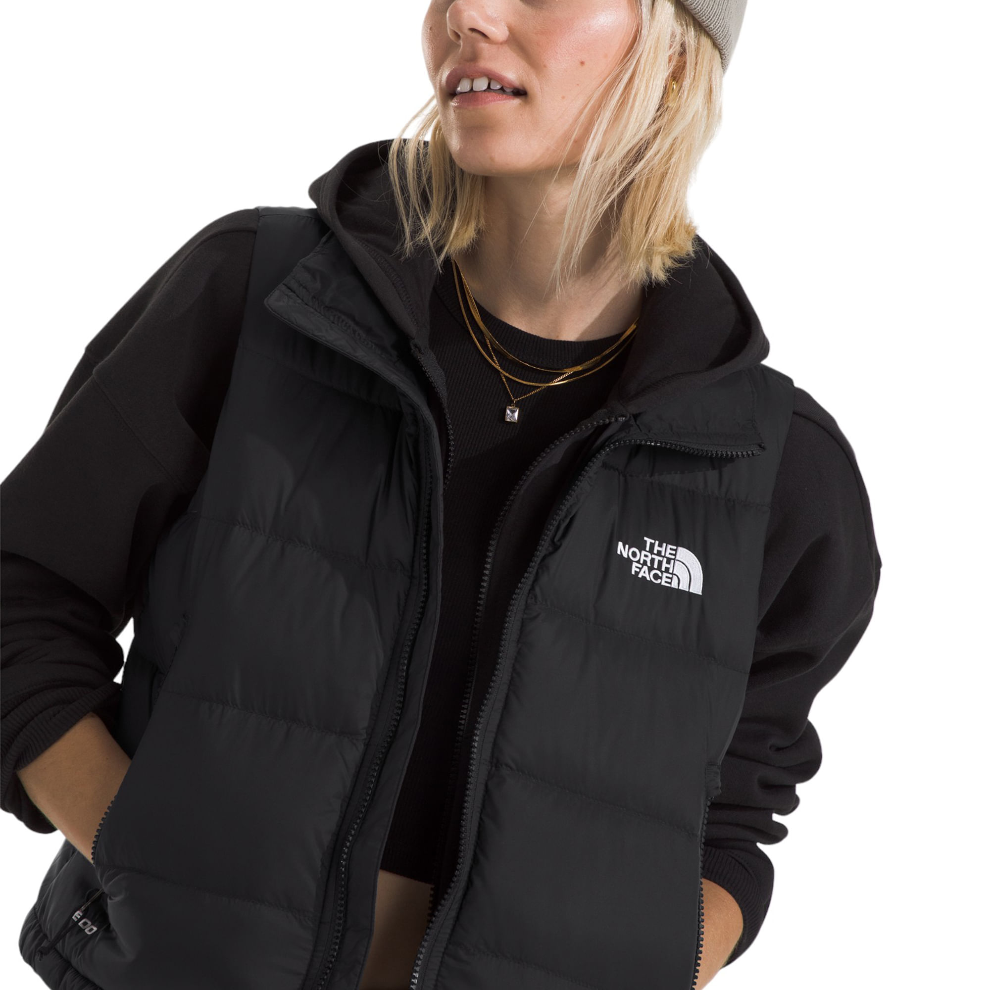 North face black vest womens best sale