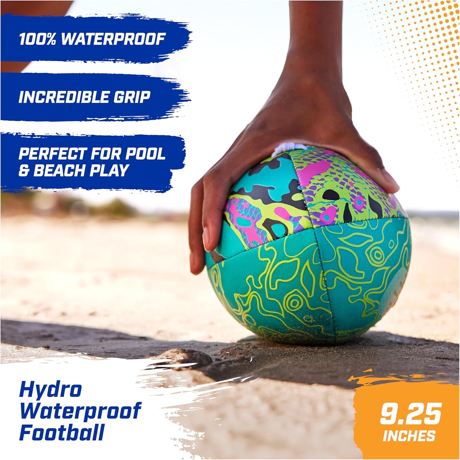 SwimWays Hydro Rookie Football - Green 6"
