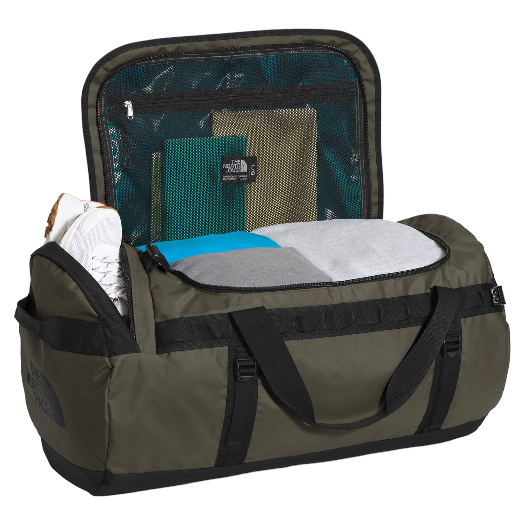 North face duffel green best sale