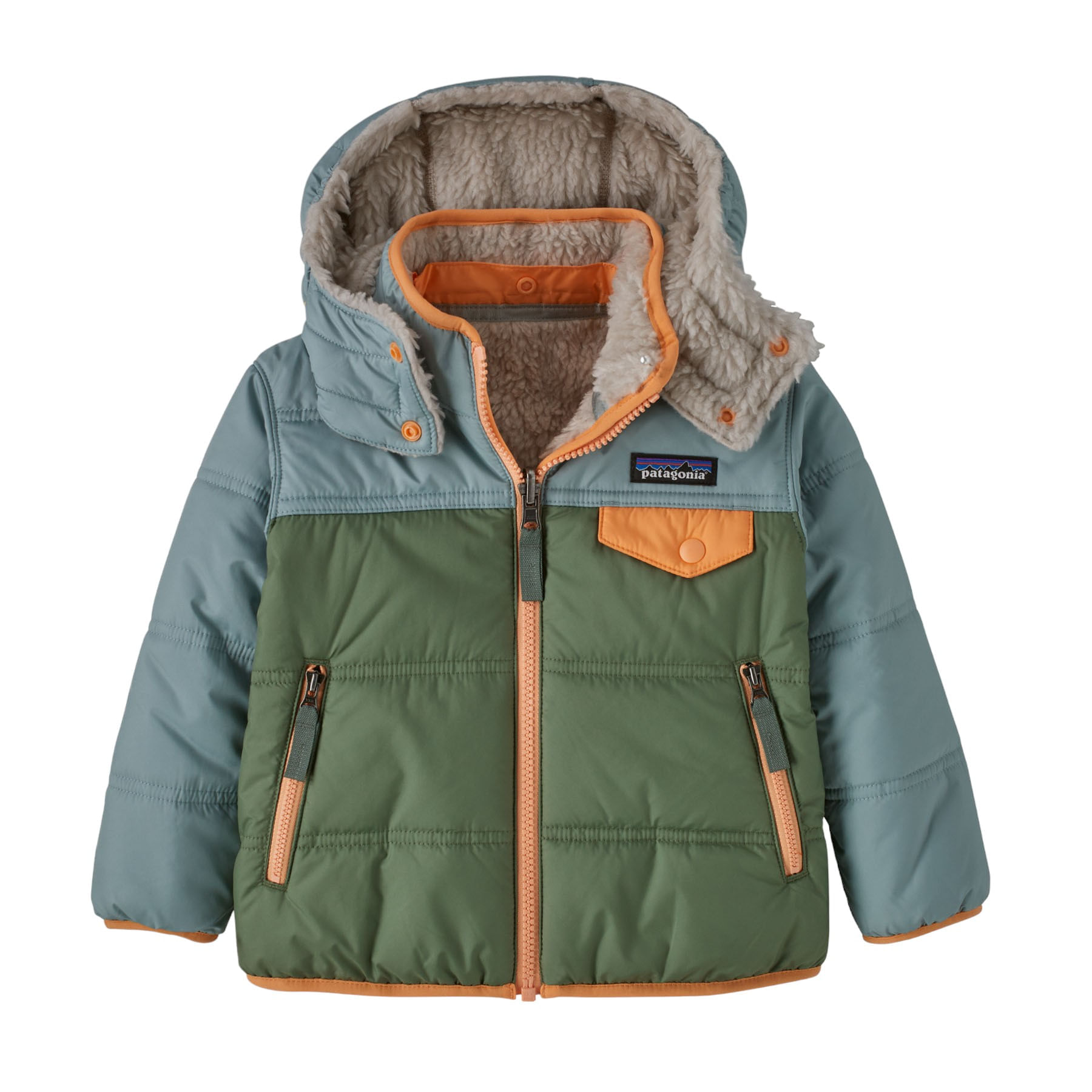 Patagonia-Reversible-Tribbles-Hoodie---Infant-Terrain-Green