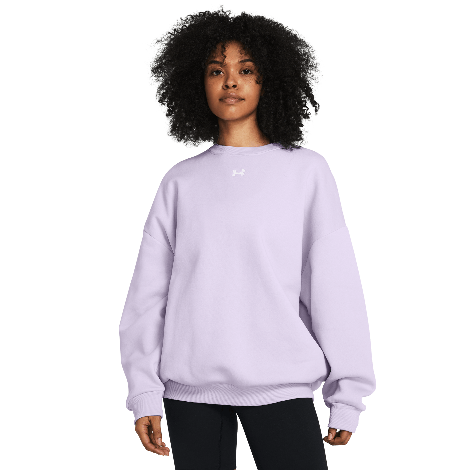 Under Armour Rival Fleece Oversized Crew - Women's - Salt Purple, White M – image 3 of 4