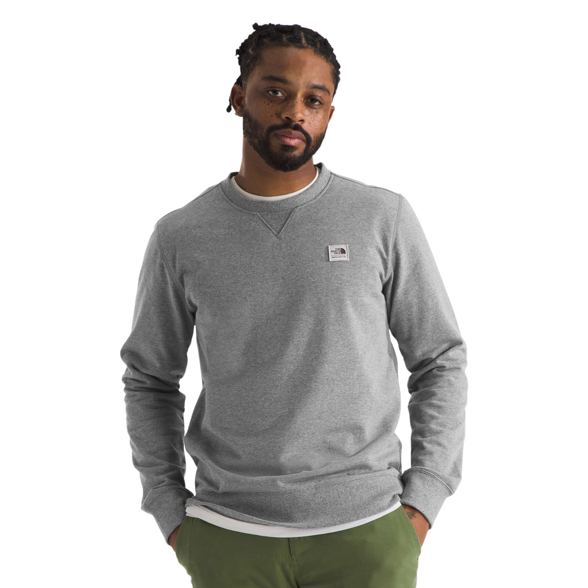 The-North-Face-Heritage-Patch-Crew---Men-s-TNF-Medium-Grey-Heather---Heritage-Patch