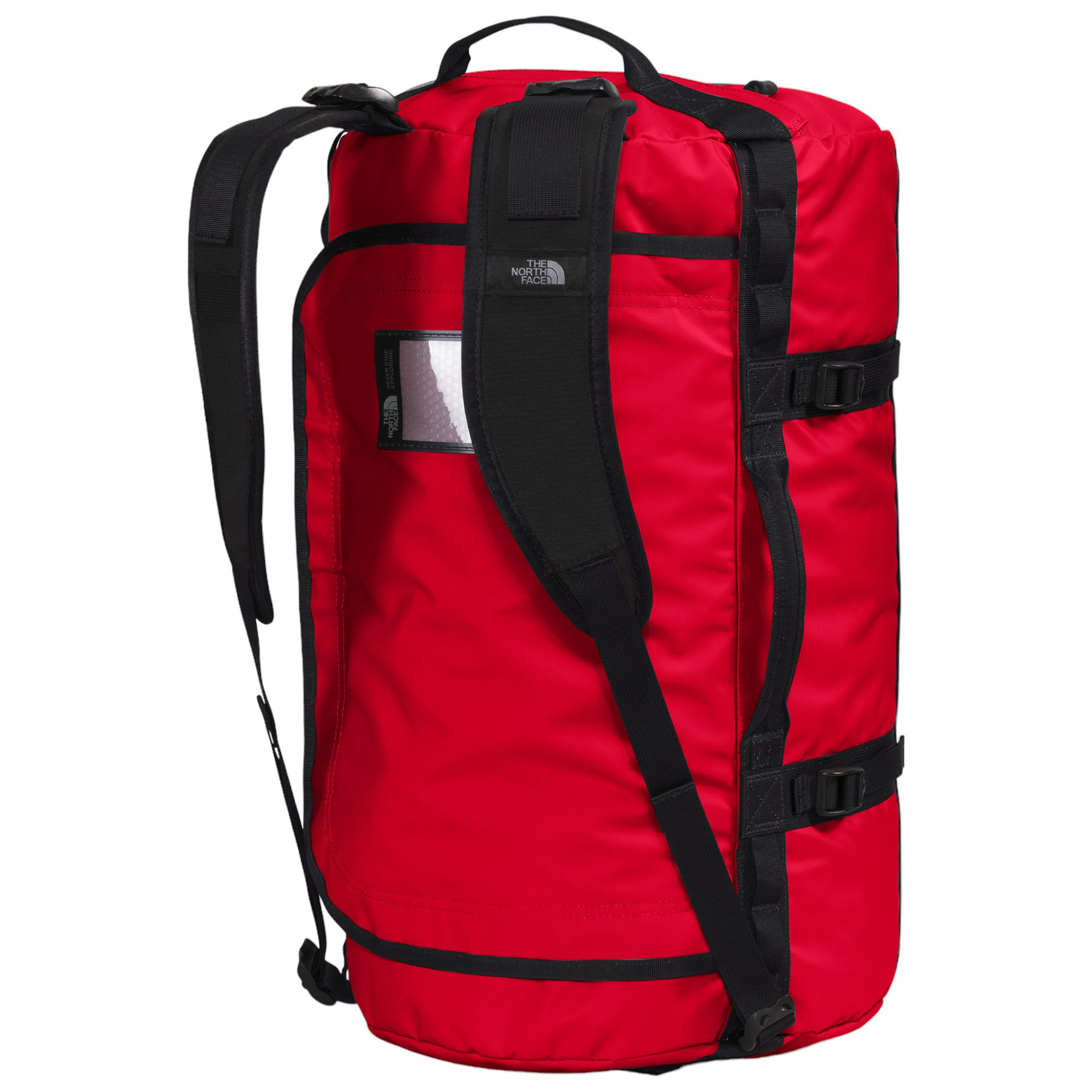 Red north face duffel bag deals