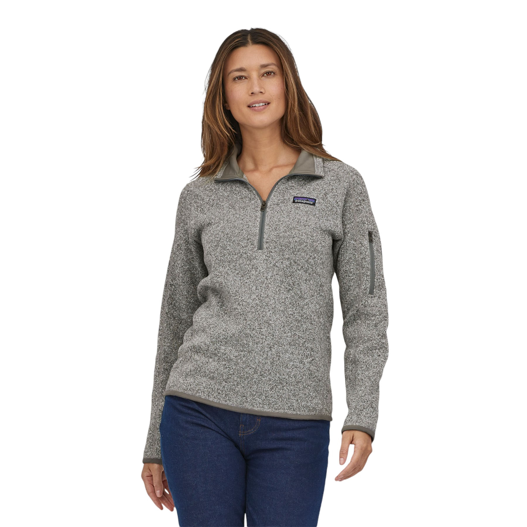 Patagonia gray quarter shops zip fleece pullover