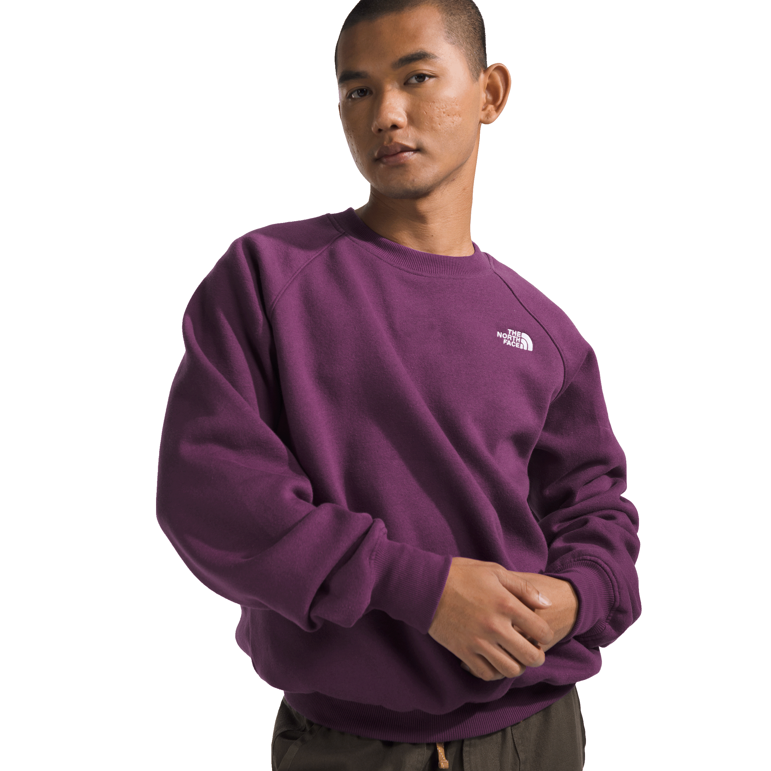 The North Face outlet Purple Black Crew Neck Sweatshirt