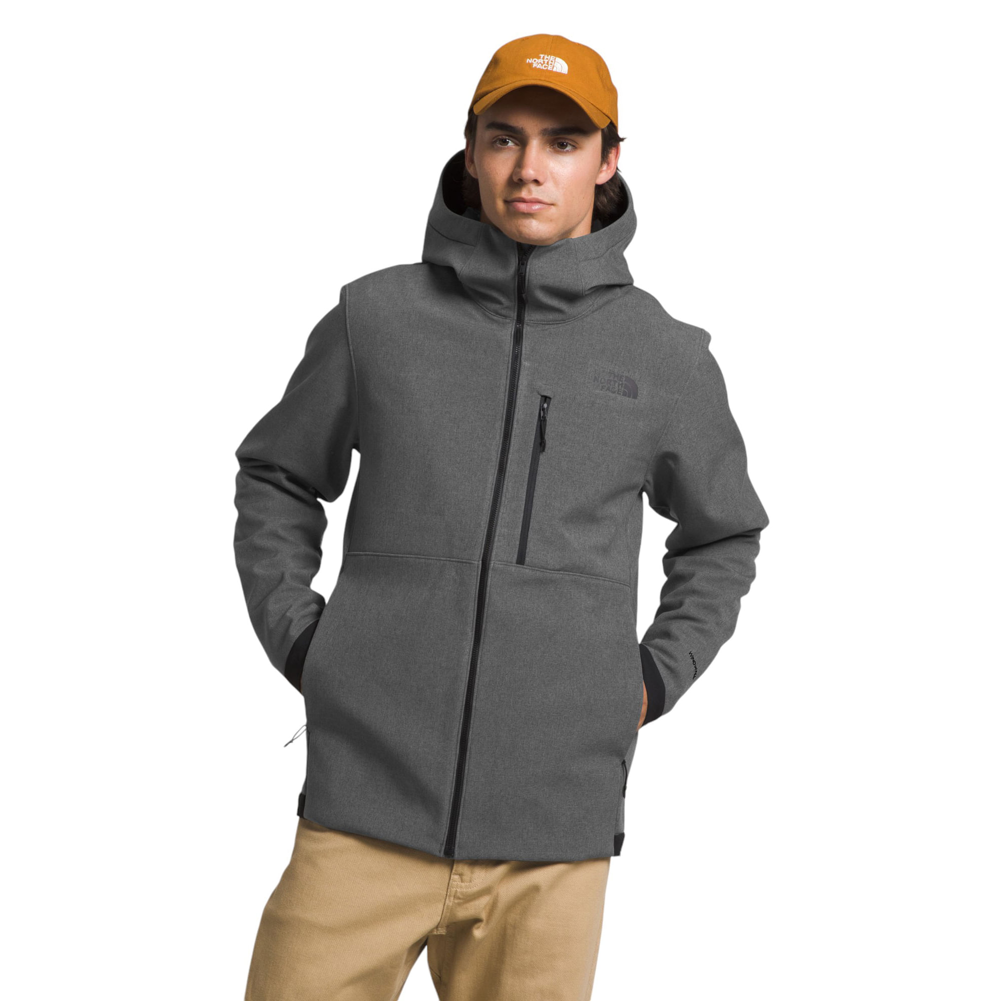 The-North-Face-Apex-Bionic-3-Softshell-Hooded-Jacket---Men-s-TNF-Dark-Grey-Heather---NPF