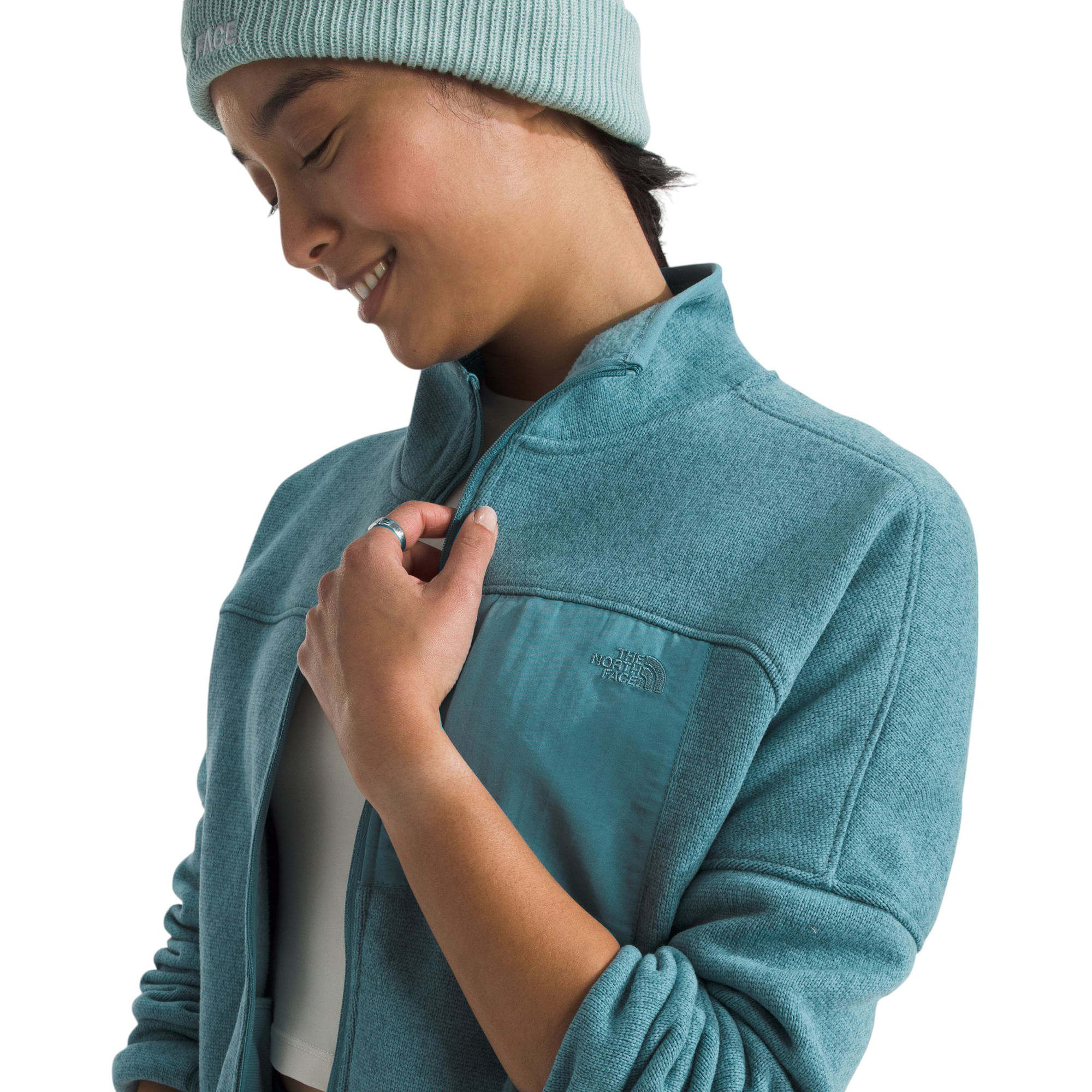 The-North-Face-Front-Range-Fleece-Jacket---Women-s-Algae-Blue-Heather