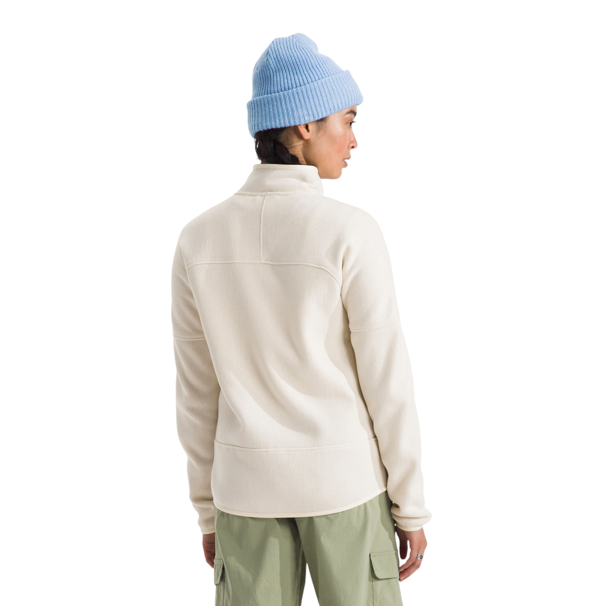 The-North-Face-Front-Range-Fleece-Jacket---Women-s-White-Dune-Heather