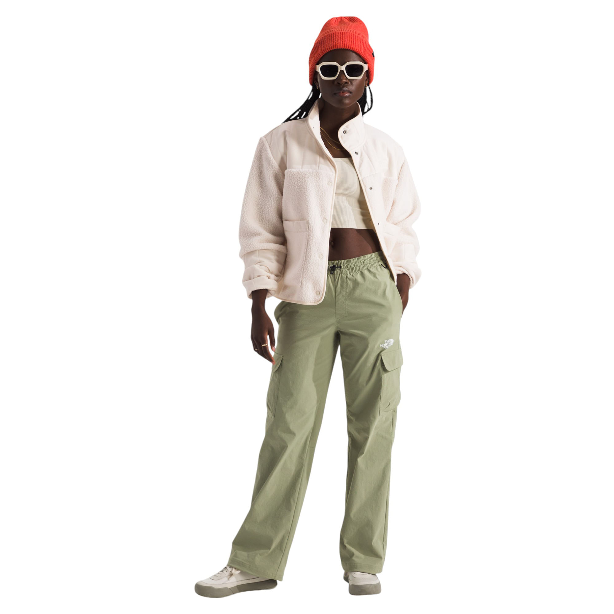 The-North-Face-Cragmont-Fleece-Jacket---Women-s-White-Dune