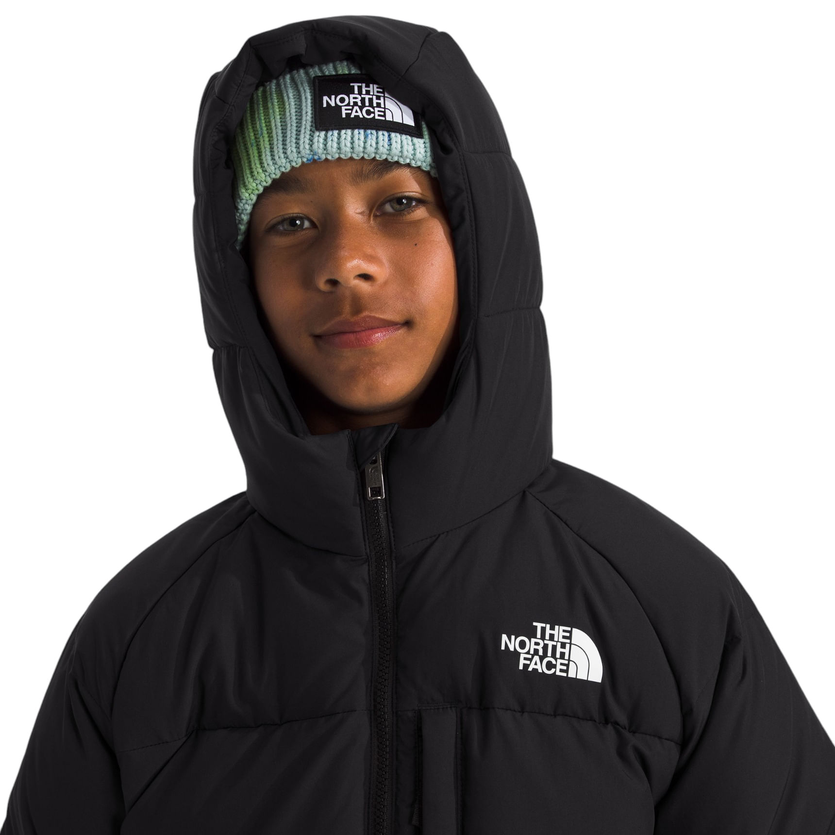 The-North-Face-Down-Hooded-Jacket---Boys--TNF-Black