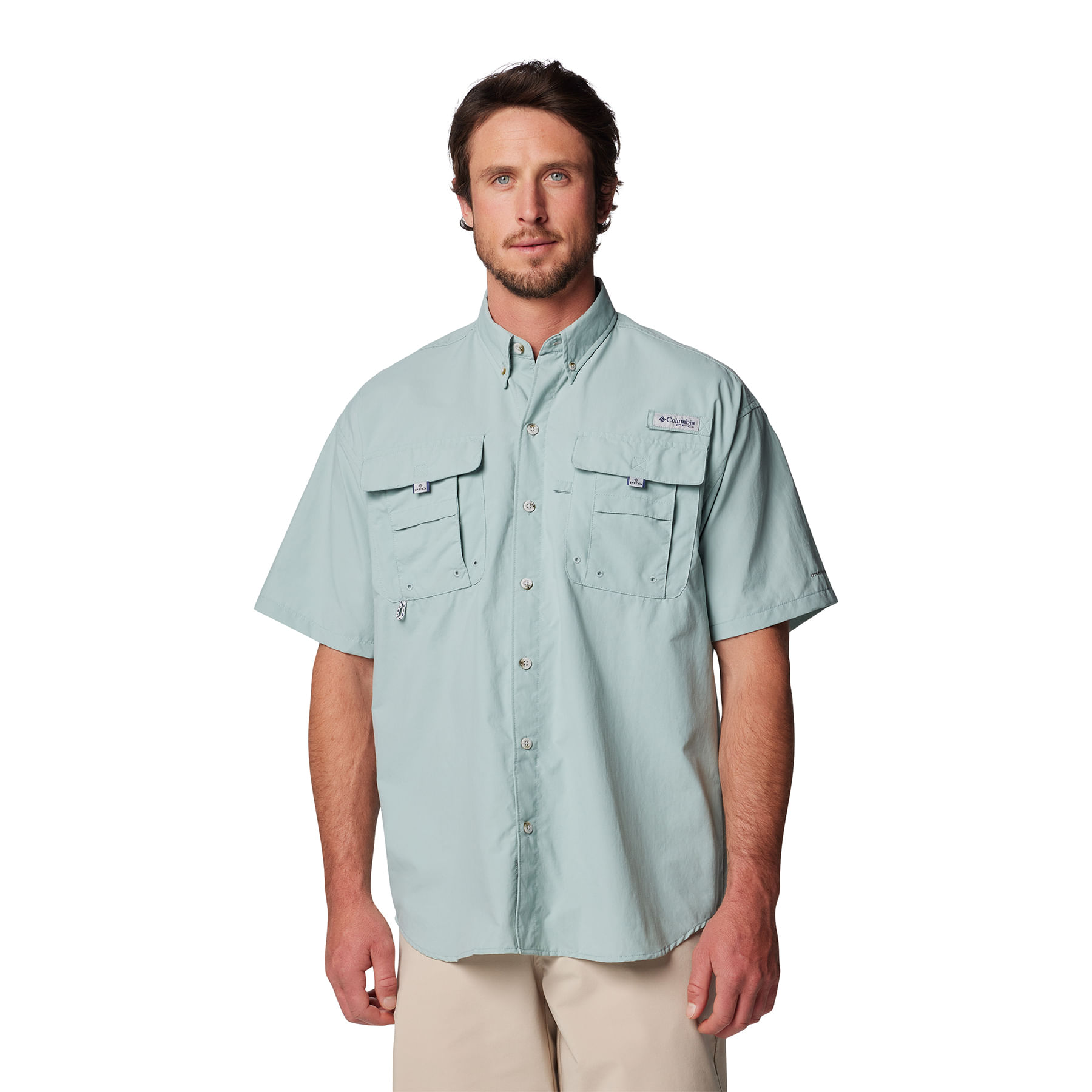 Columbia-PFG-Bahama-II-Short-Sleeve-Shirt---Men-s-Crushed-Blue