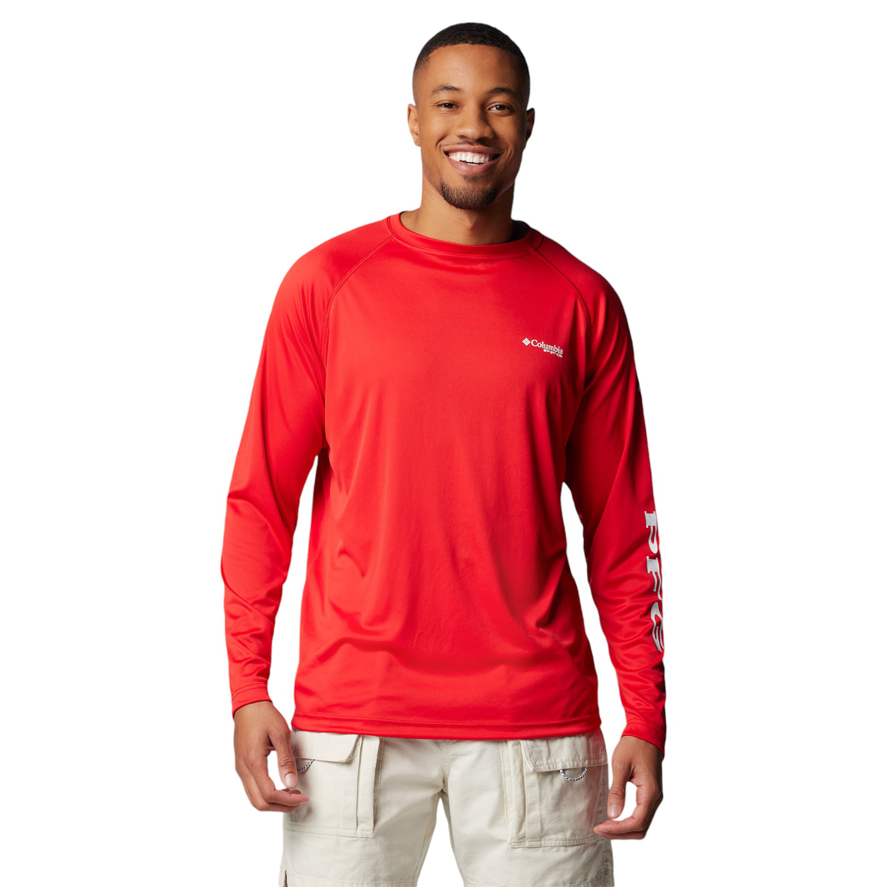Columbia-Terminal-Tackle-Shirt---Men-s-Red-Spark---White