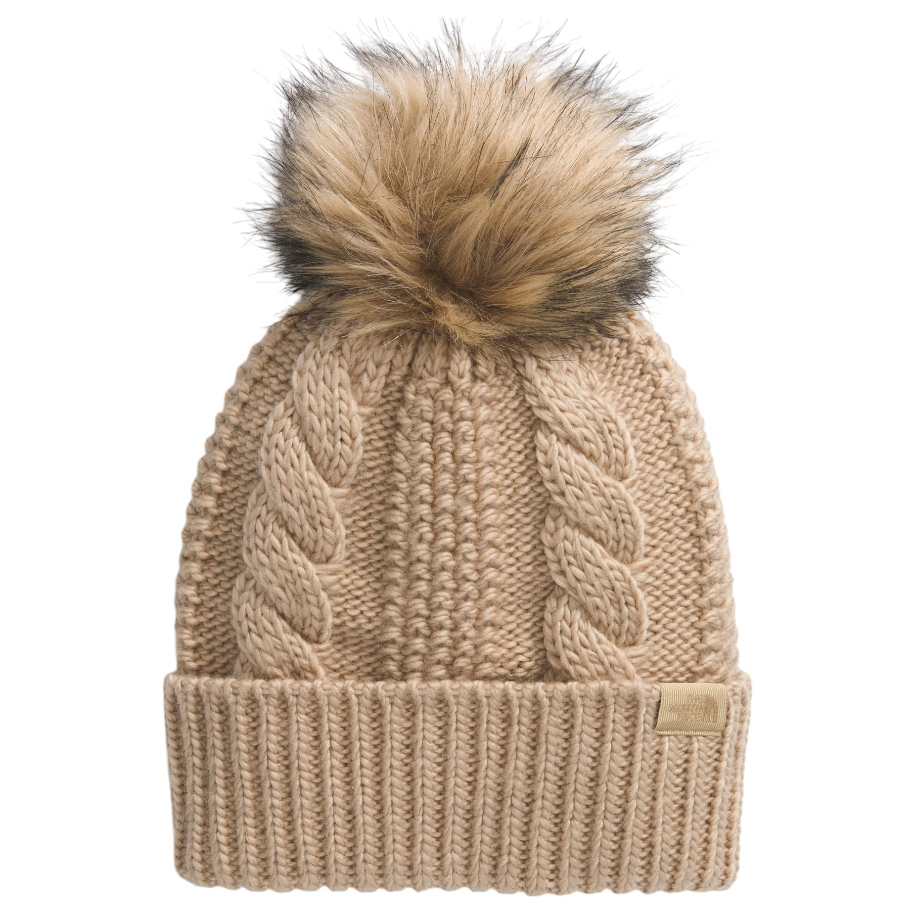 The-North-Face-Oh-Mega-Fur-Pom-Beanie---Women-s-Khaki-Stone