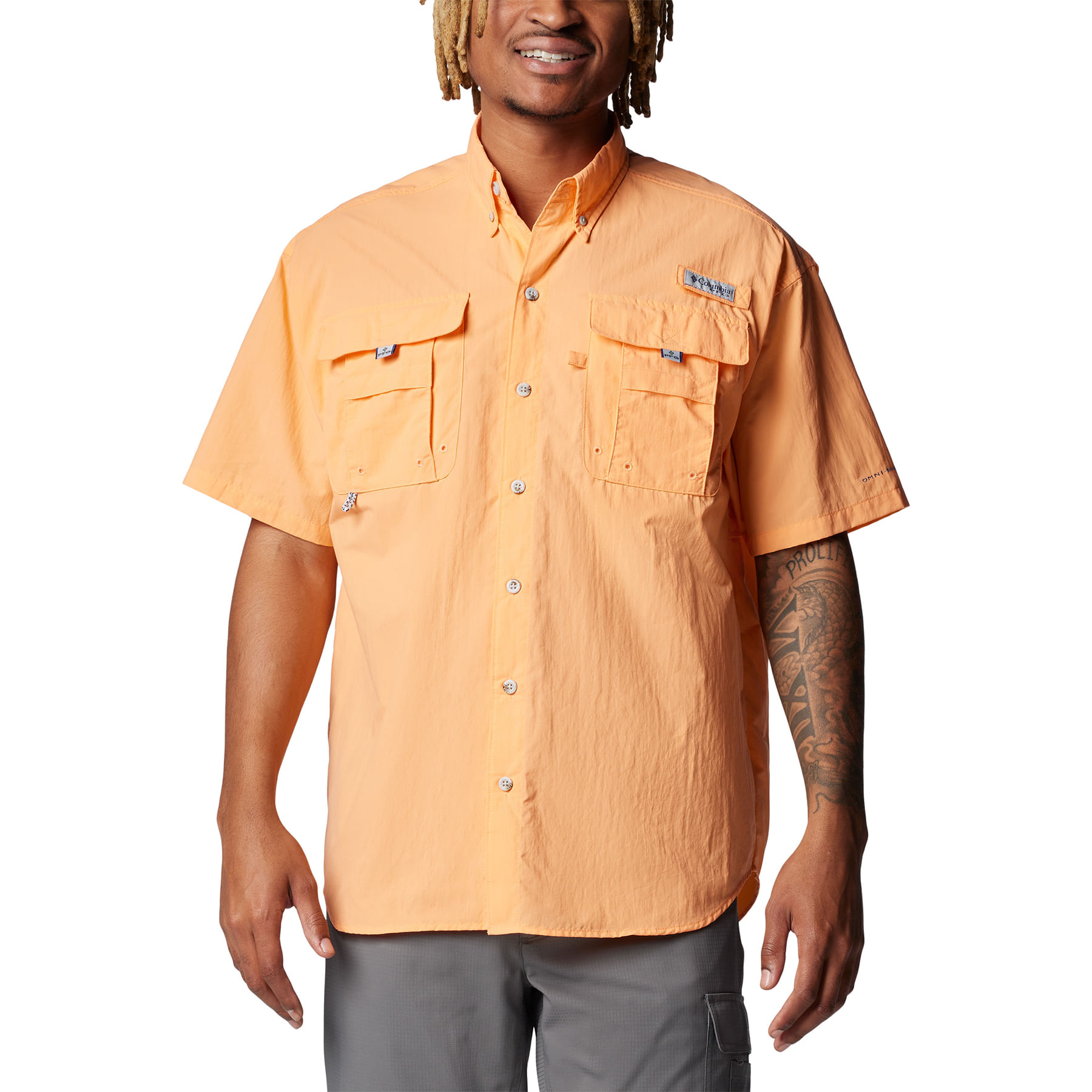 Columbia-PFG-Bahama-II-Short-Sleeve-Shirt---Men-s-Bright-Nectar