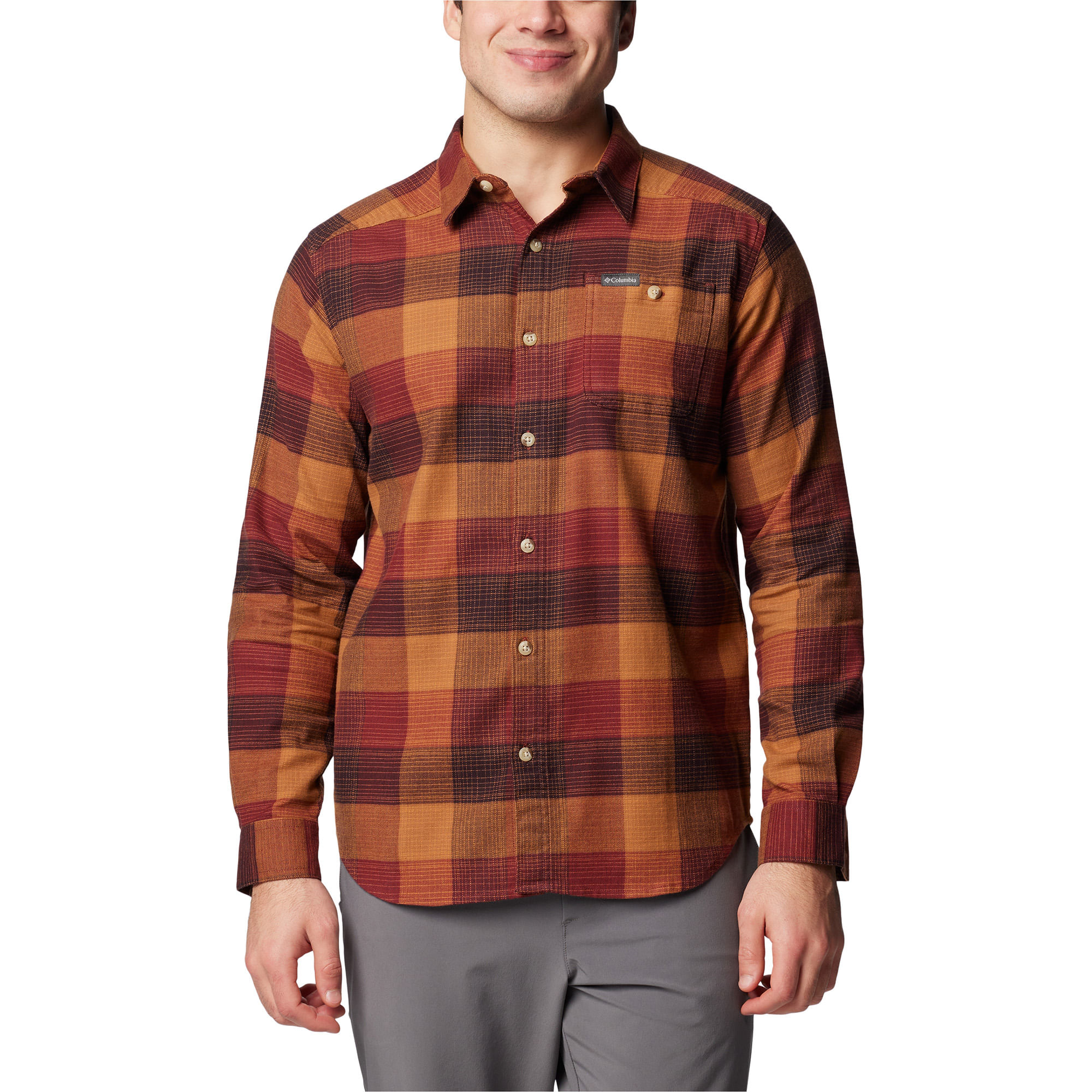 Columbia-Cornell-Woods-Flannel-Long-Sleeve-Shirt---Men-s-Spice-Ombre-Buffalo