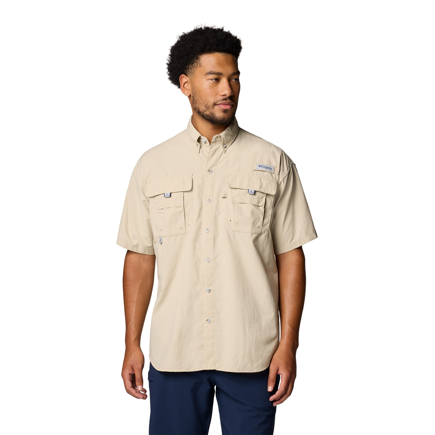 Columbia-PFG-Bahama-II-Short-Sleeve-Shirt---Men-s-Fossil